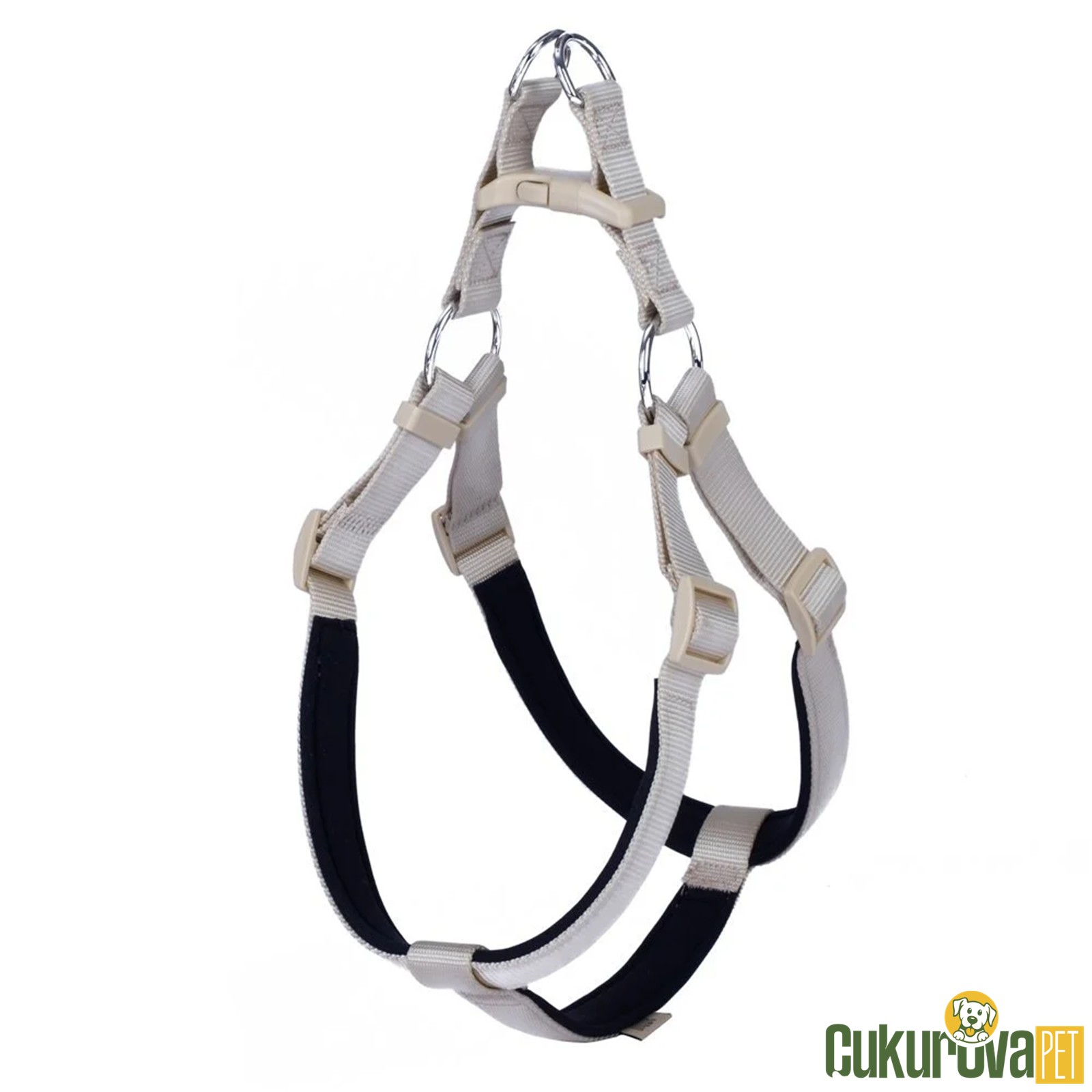 Doggie Konforlu Dokumadan El Yapımı Ronin Model Köpek Göğüs Tasması Xl - 2.5 x 65 - 75 Cm - Haki