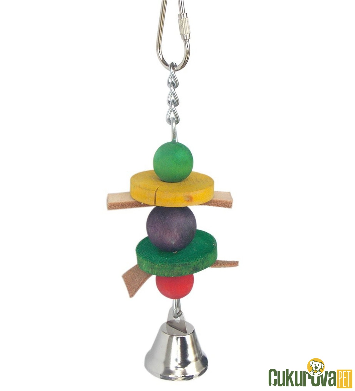Eastland Ahşap Bloklu Çanlı Boncuk Kuş Oyuncağı 20 Cm