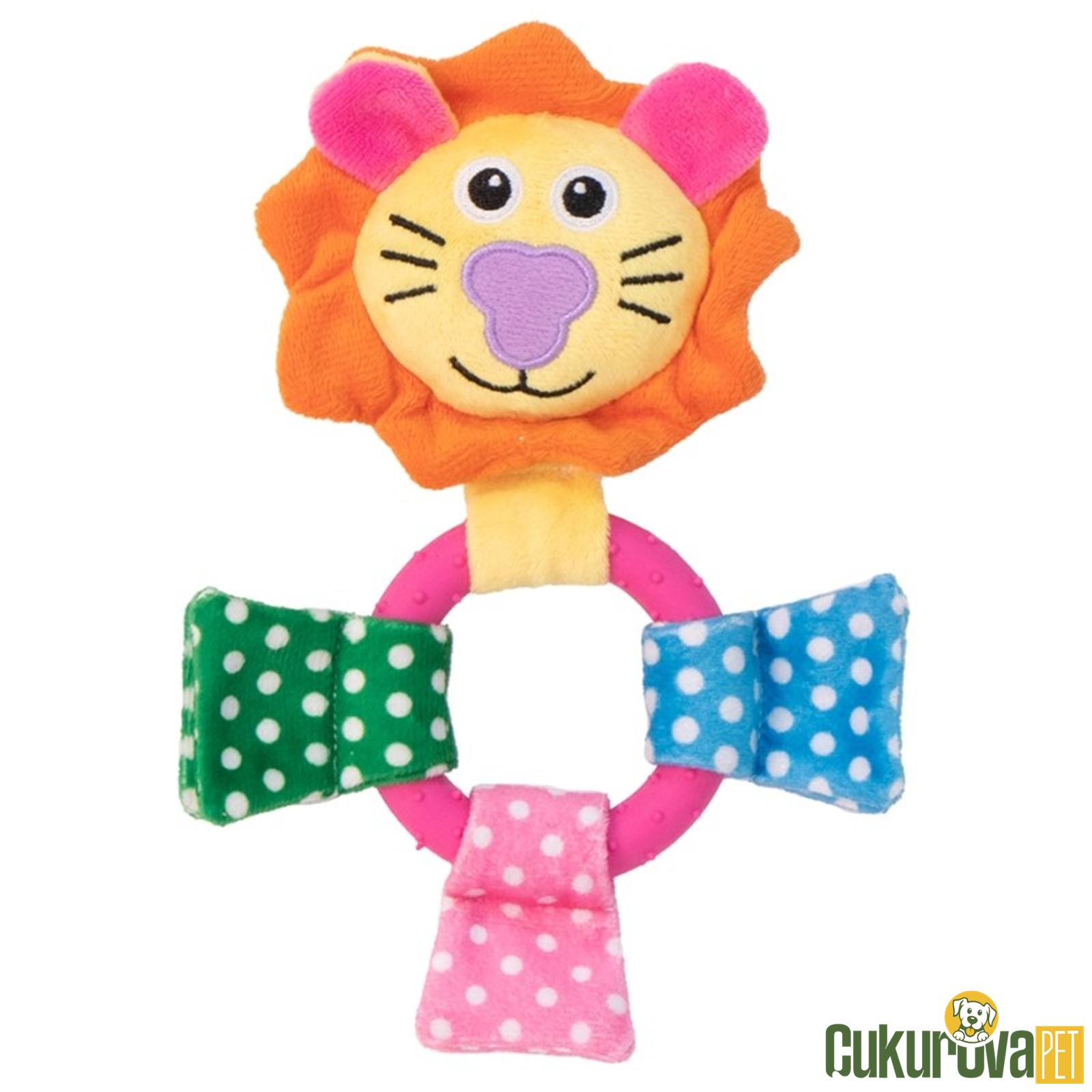 Eastland Lastik Halkalı Öten Peluş Aslan 20 Cm