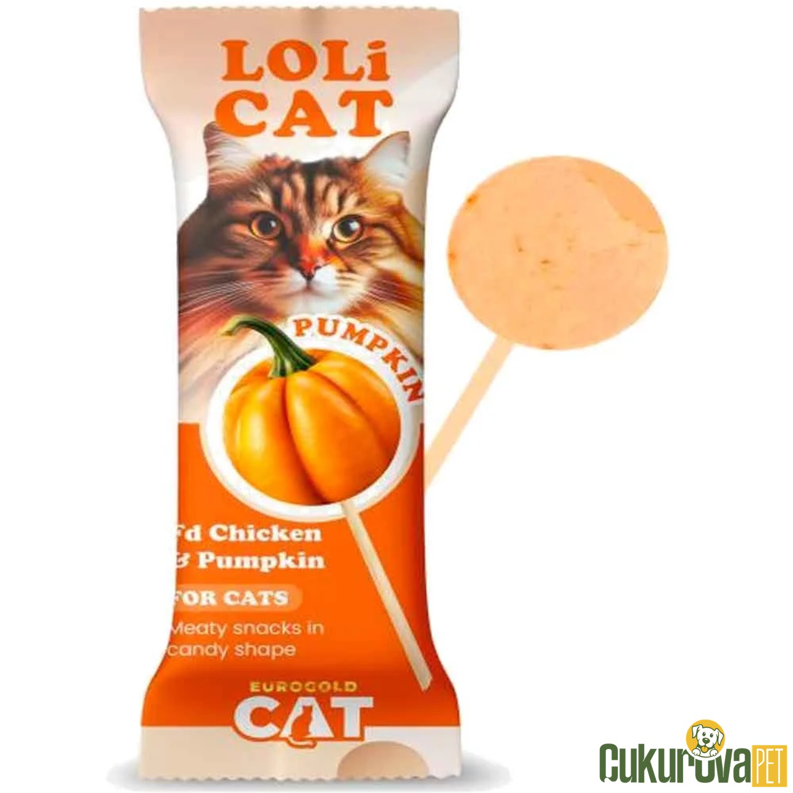 Eurogold Loli̇ Cat Bal Kabaklı Kedi̇ Ödülü 1.5 Gr - Loli̇pop