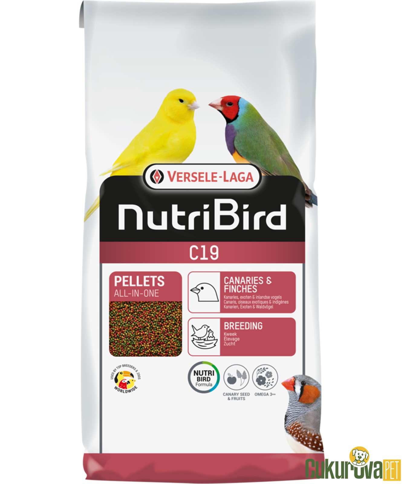 Versele Laga NutriBird C19 Pellets Kanarya Ve Finch Yemi 10 Kg