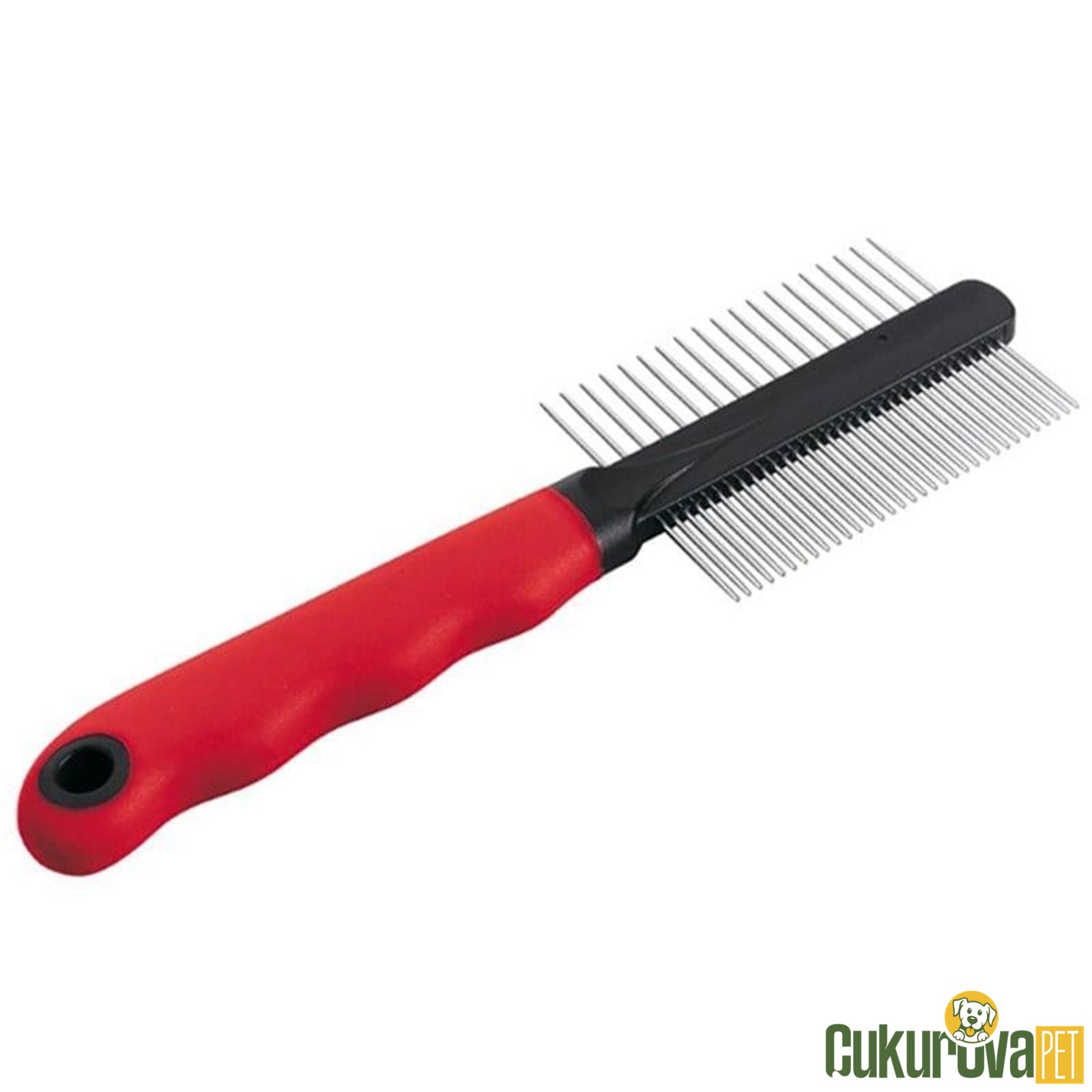 Ferplast Gro Çi̇ft Taraflı Krom Di̇şli̇ Kedi̇ & Köpek Tüy Tarağı 18 x 3.5 Cm