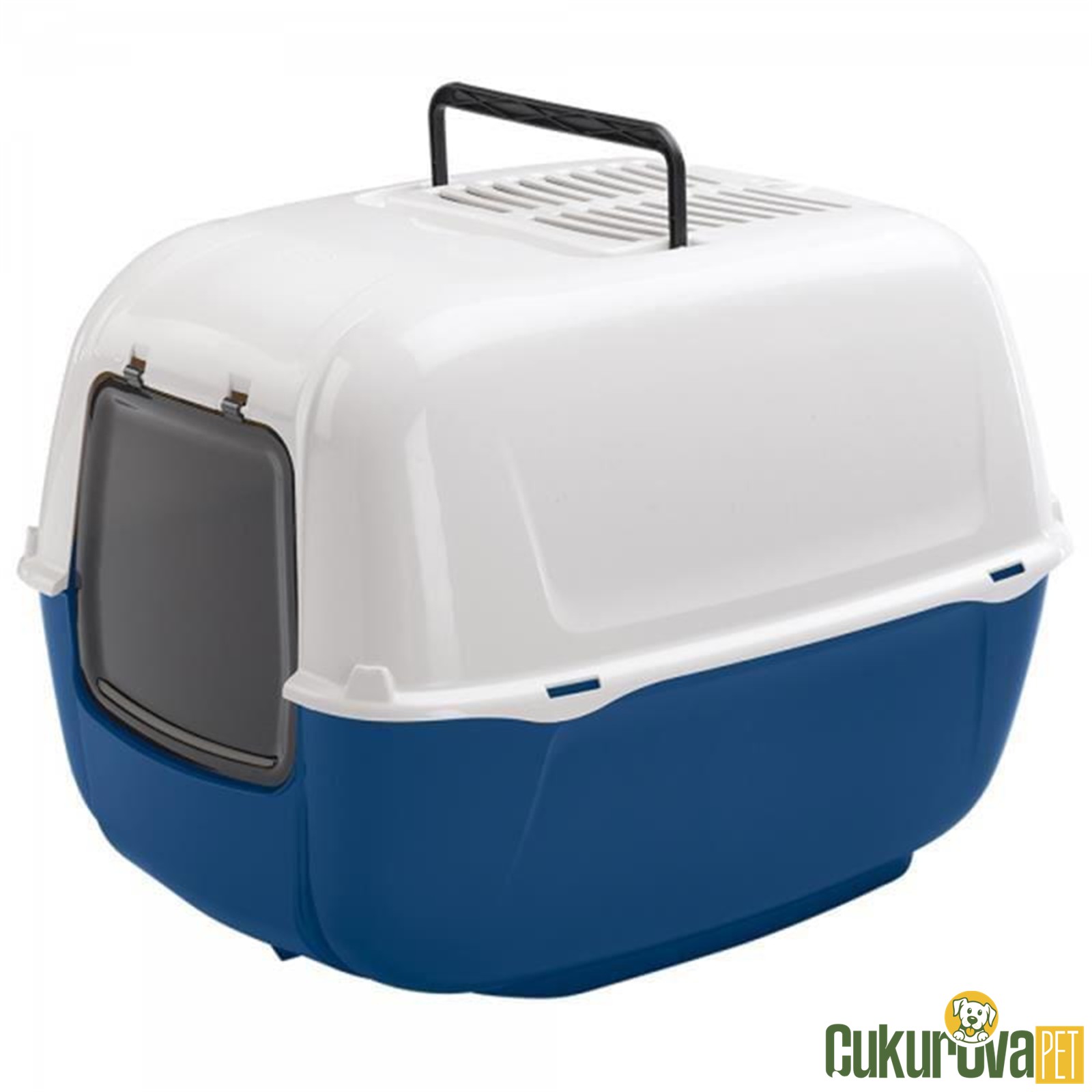 Ferplast Prima Azurra Kapalı Kedi̇ Tuvaleti 39.5 x 52.5 x 38 Cm