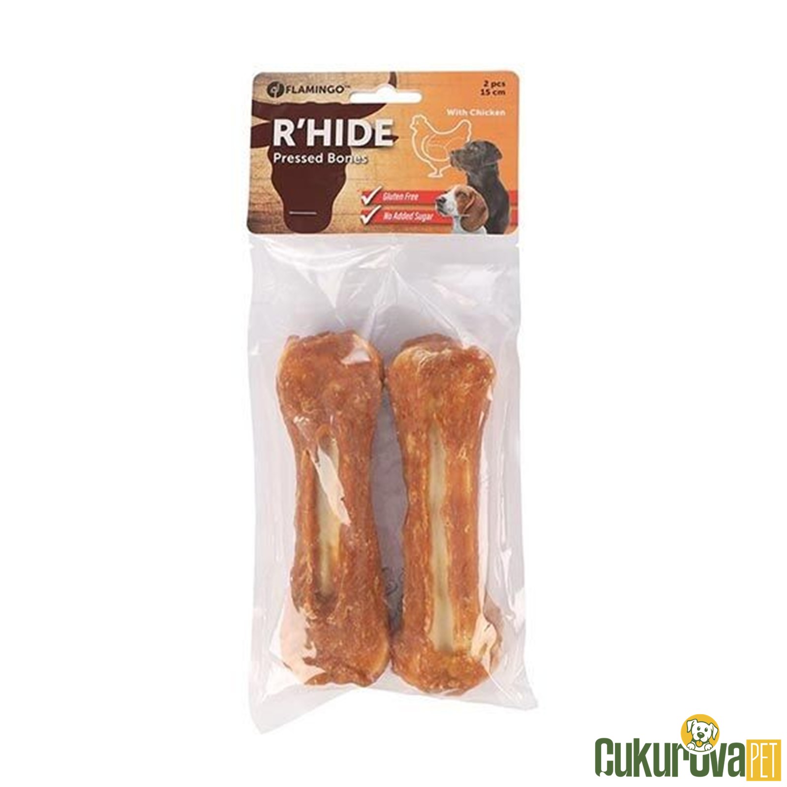 Flamingo Tavuk Kaplı Kemi̇k 2' Li̇ Köpek Ödülü 10 Cm