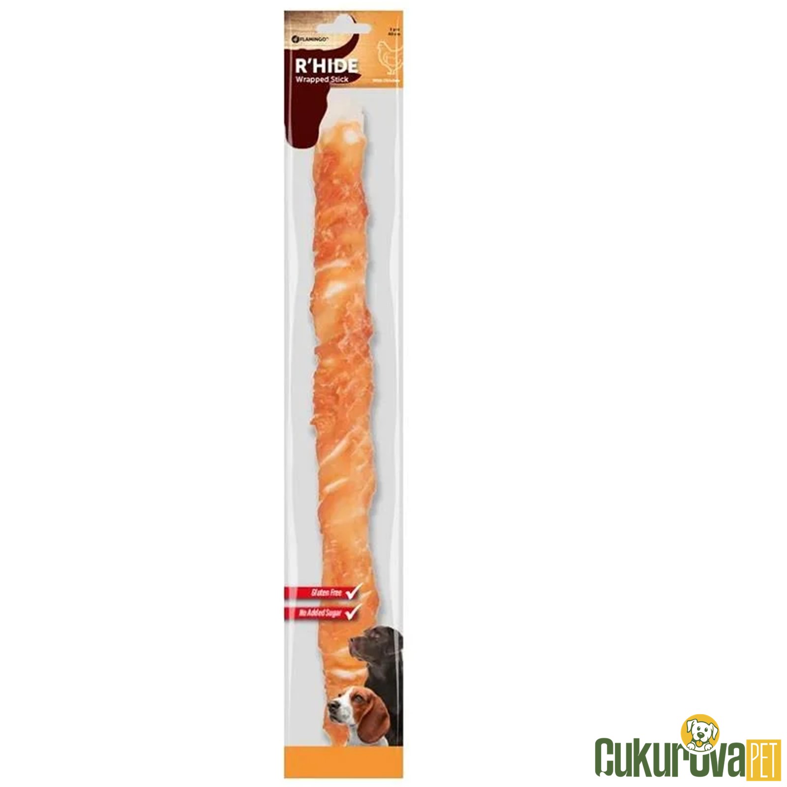 Flamingo R'hide Tavuklu Burgu Köpek Kemi̇ği̇ 40 Cm - Xl