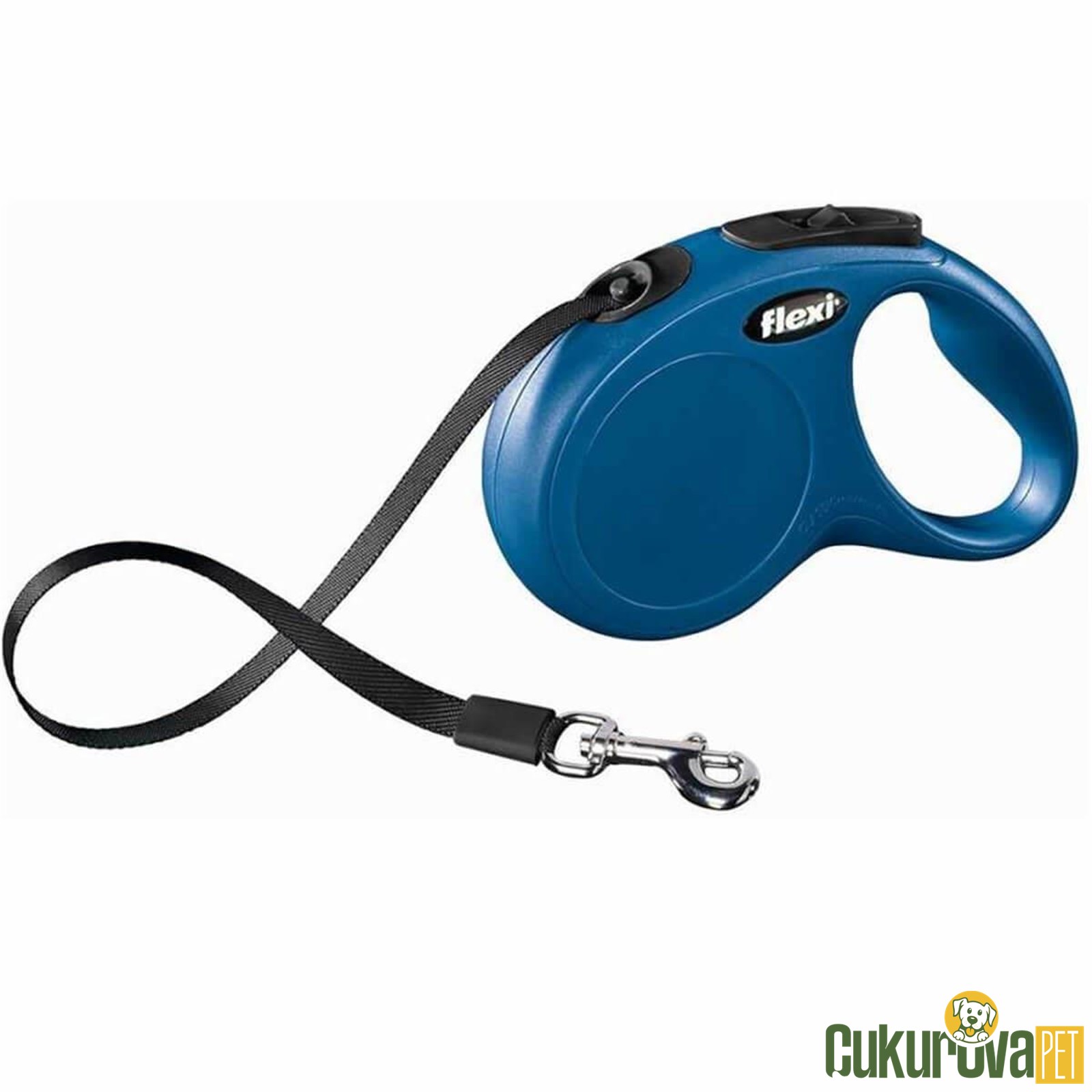 Flexi New Classic Otomatik Şeri̇t Köpek Gezdi̇rme Kayışı 5 M - S Mavi̇