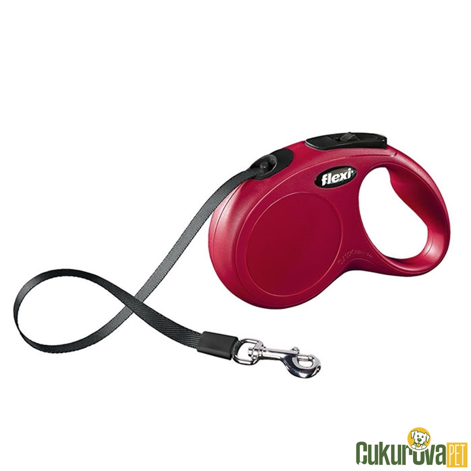 Flexi New Classic Otomati̇k Şeri̇t Köpek Gezdi̇rme Kayışı 5 M - S - Kırmızı