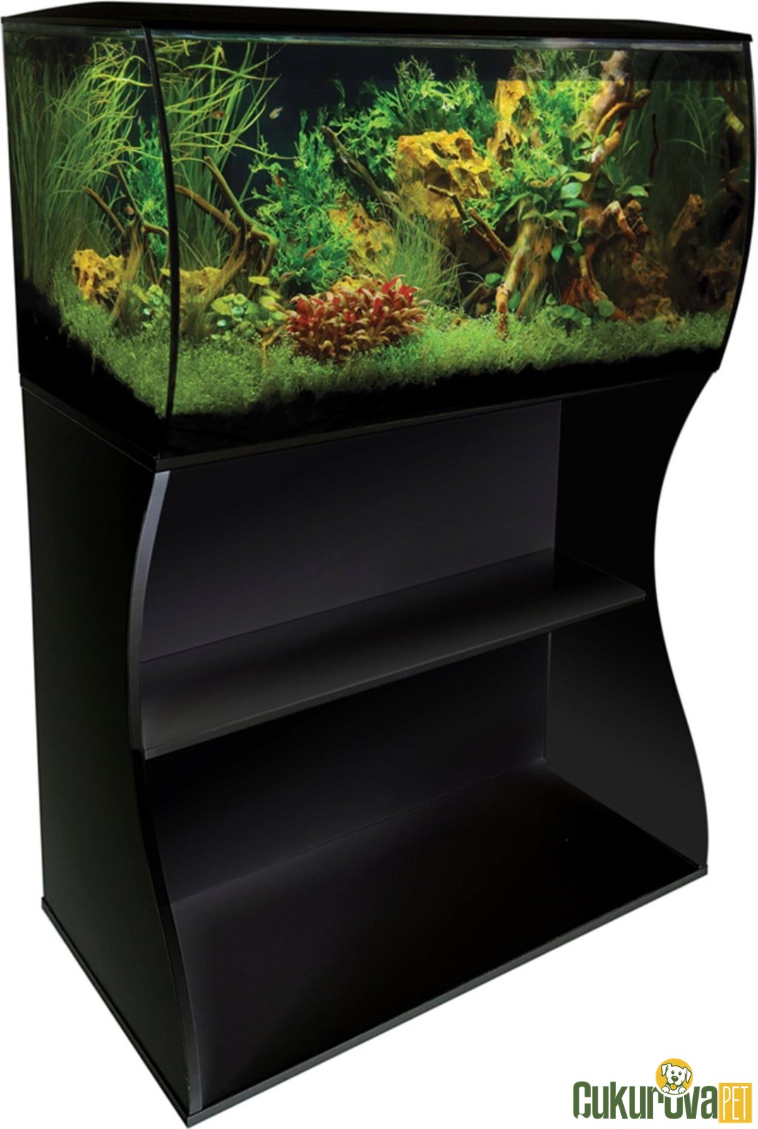 Fluval Flex 123 L Akvaryum İçin Açık Dolap Siyah