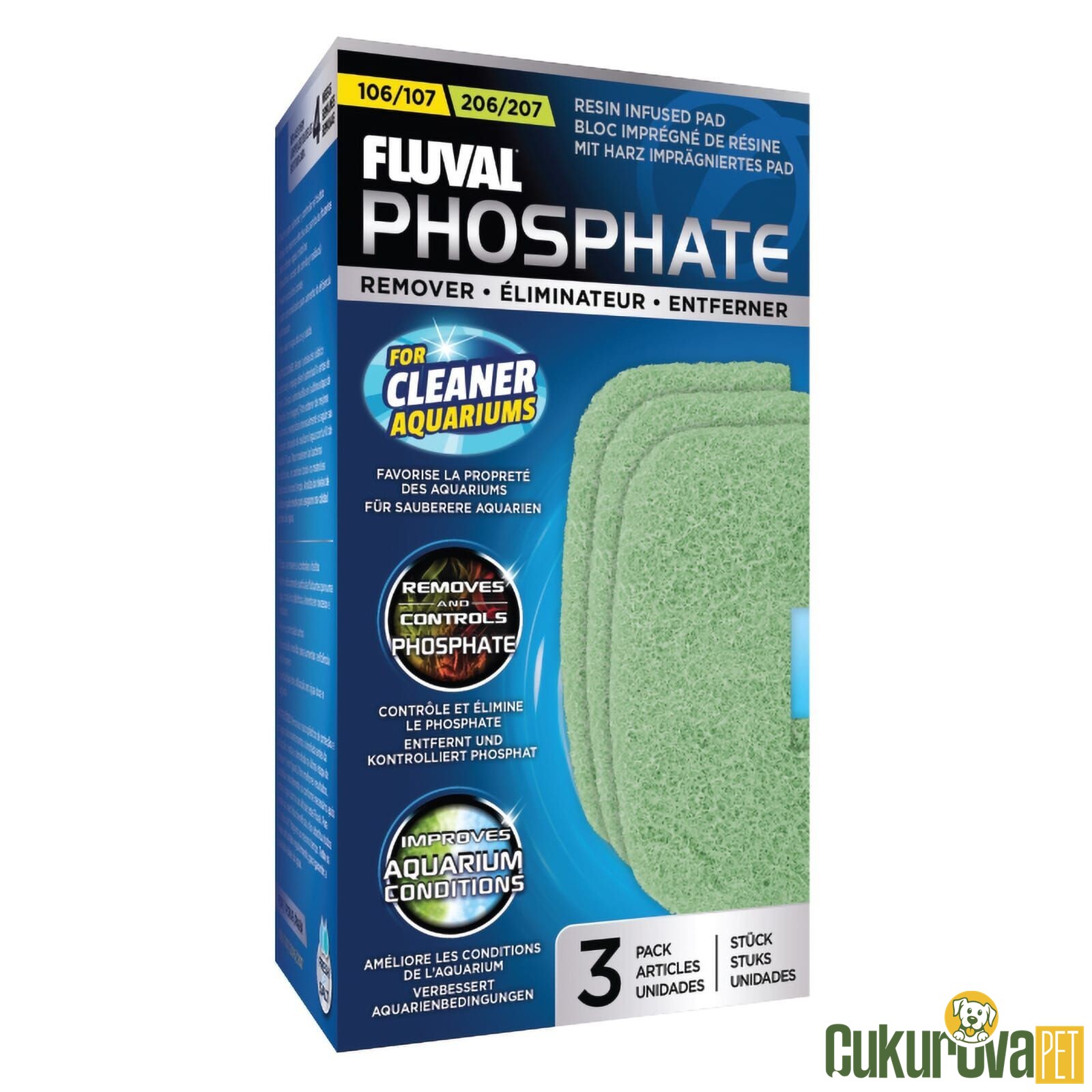 Fluval 106 - 107 - 206 - 207 Yedek Phopshate Remover 3'lü