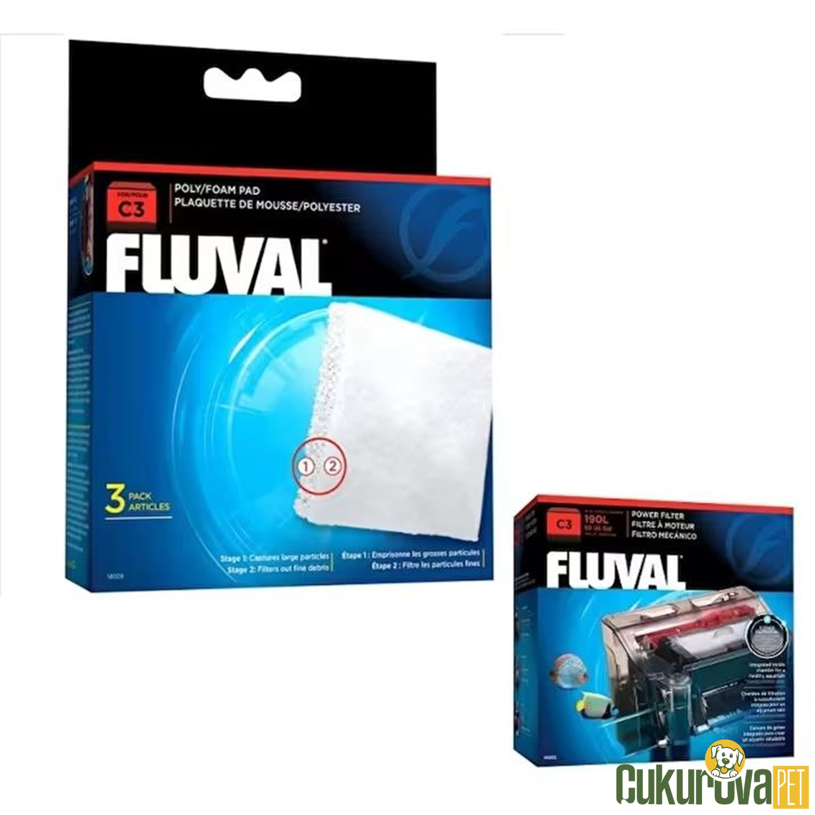 Fluval C3 Fi̇ltre Keçe 3'lü
