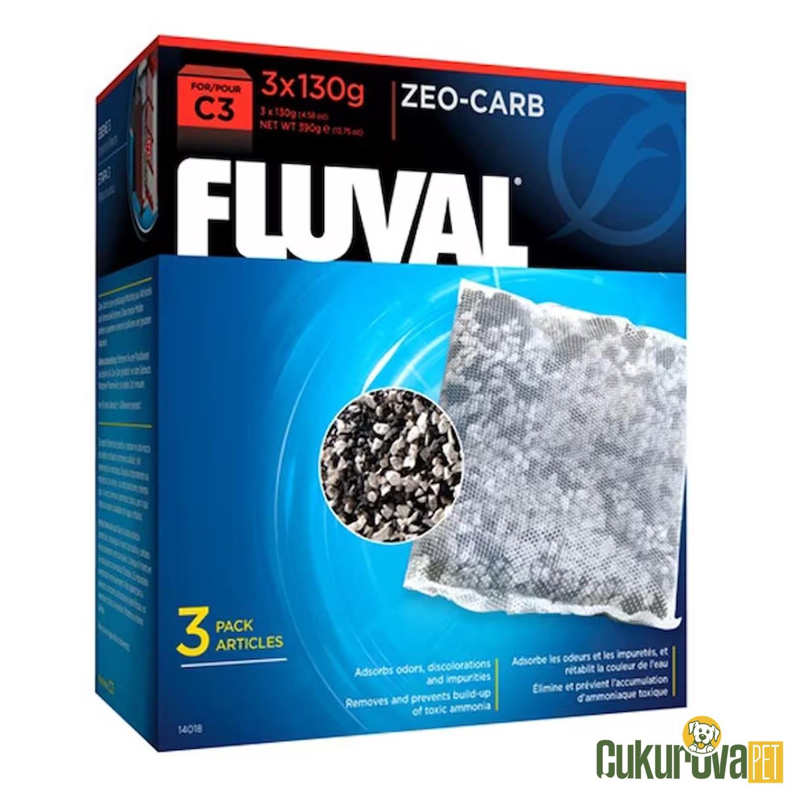 Fluval C3 Zeo Karbon 3 X 140 Gr