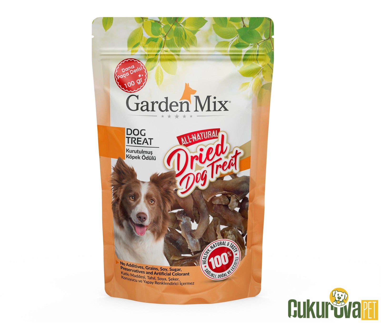 Gardenmix Köpek Ödülü Kurutulmuş Dana Paça Derisi 100 Gr