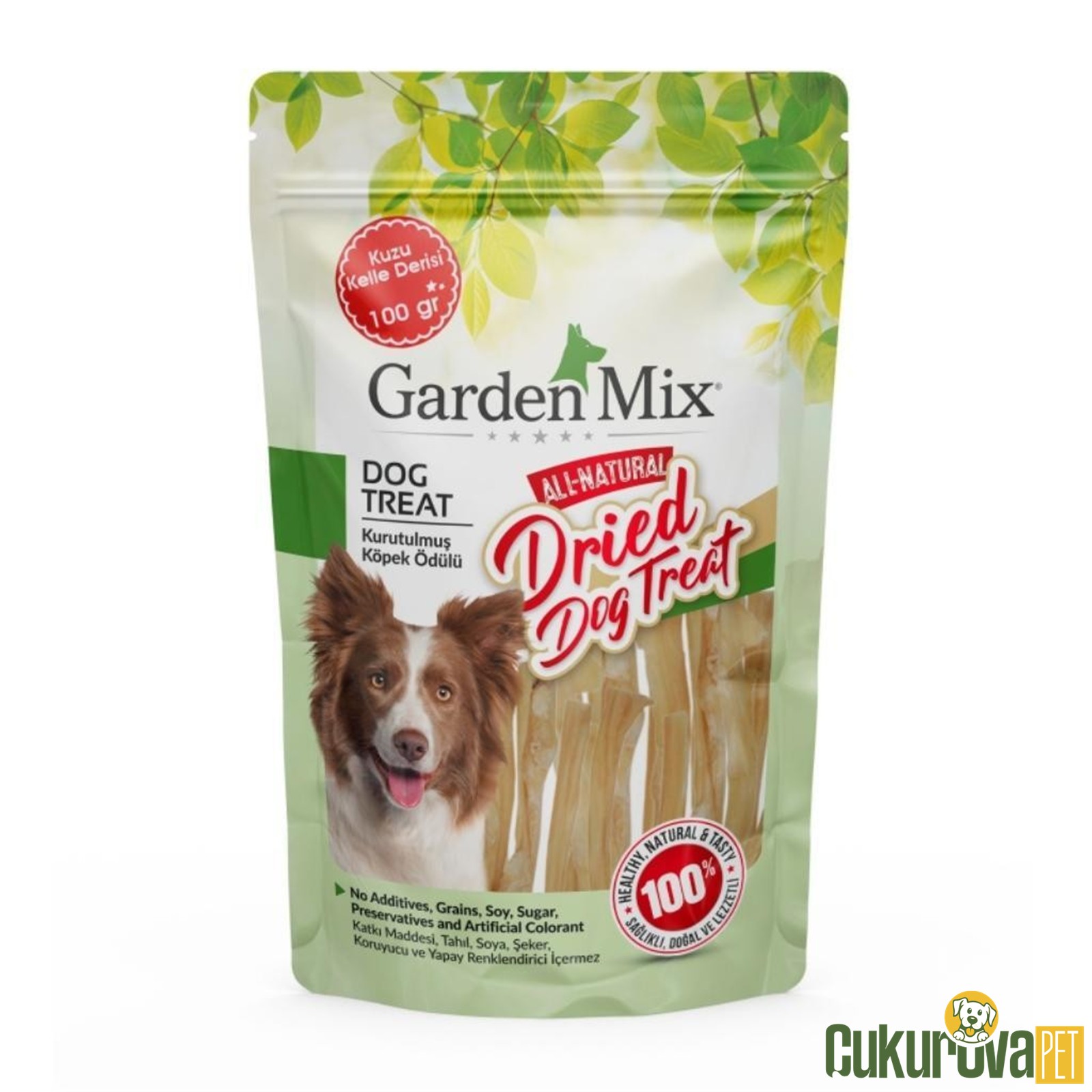 Gardenmix Köpek Ödülü Kurutulmuş Kuzu Kelle Derisi 100 Gr