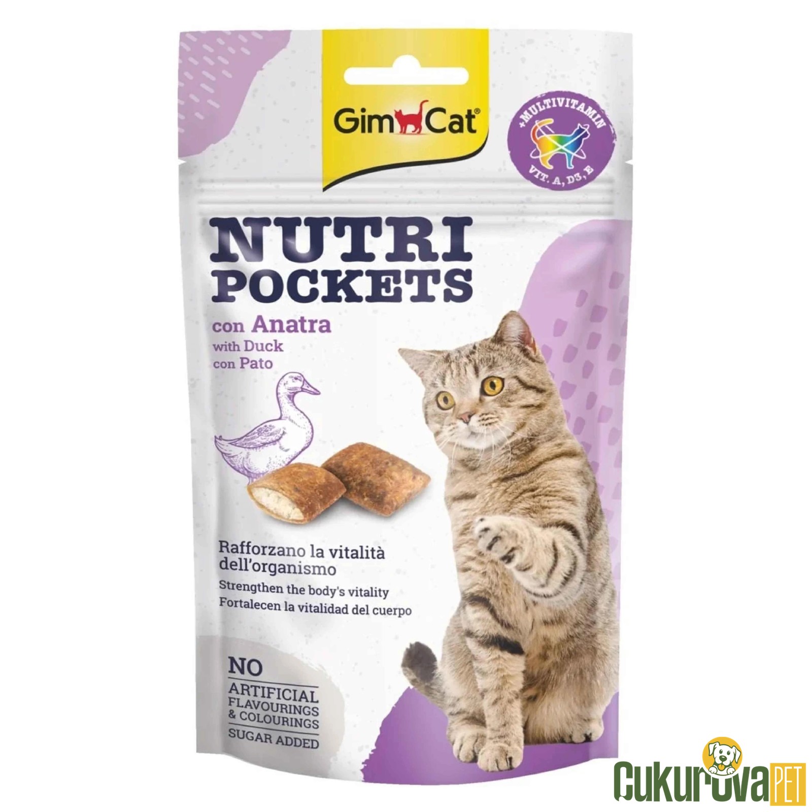 Gimcat Nutri Pockets Ördekli Kedi Ödül Maması 60 Gr