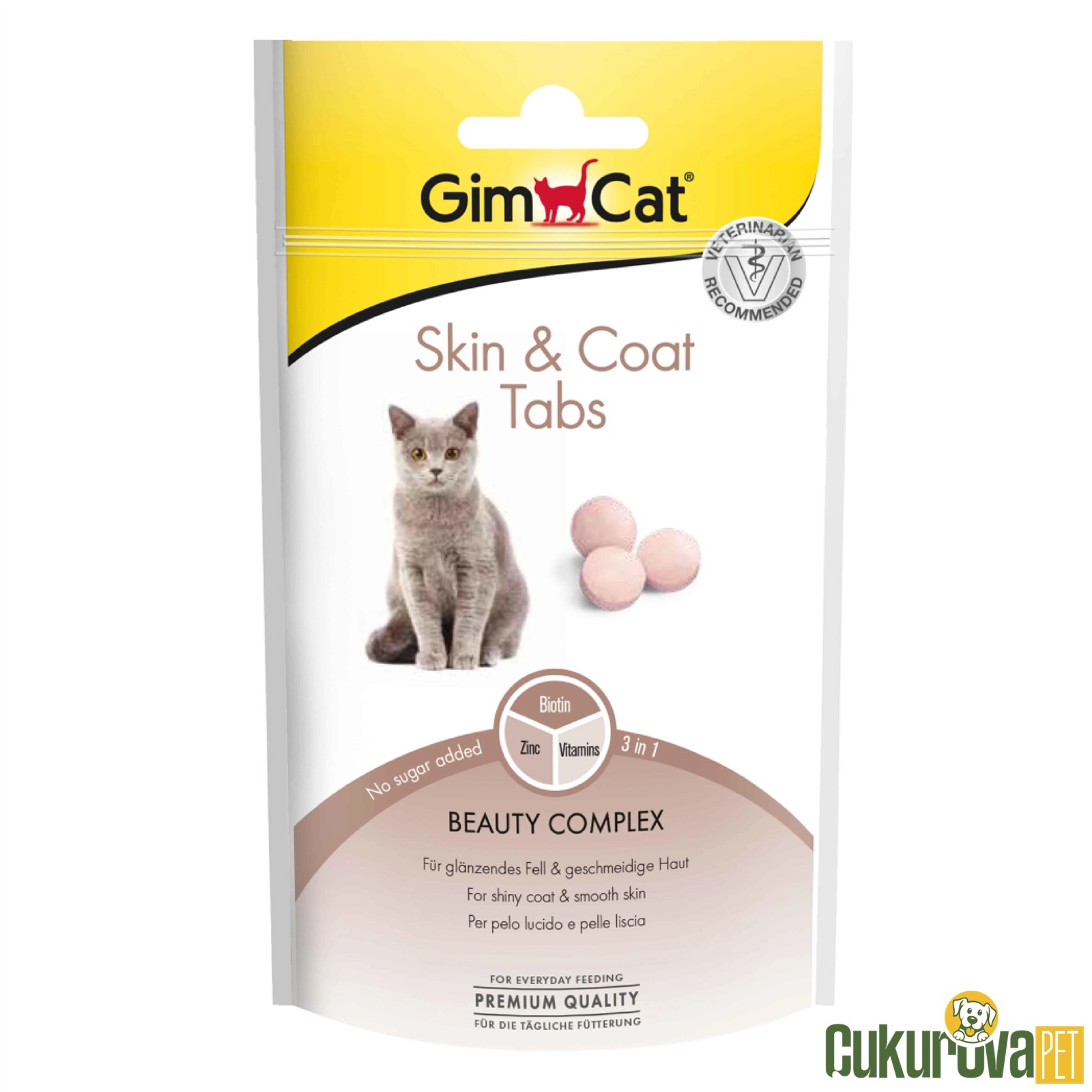 Gimcat Skin & Coat Tabs Kedi Ödül Tableti 40 Gr