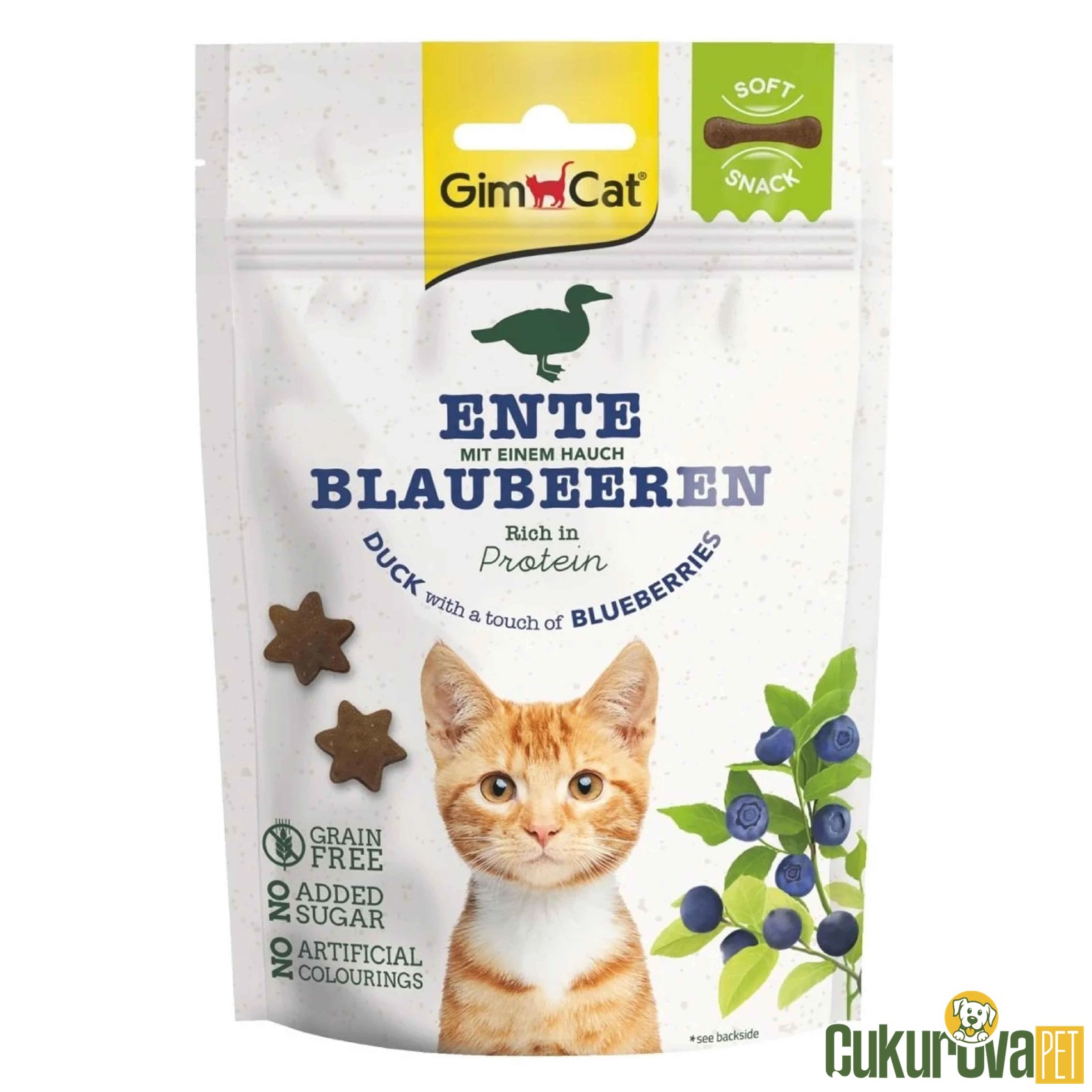Gimcat Soft Snacks Ördekli & Yaban Mersinli Kedi Ödül Maması 60 Gr