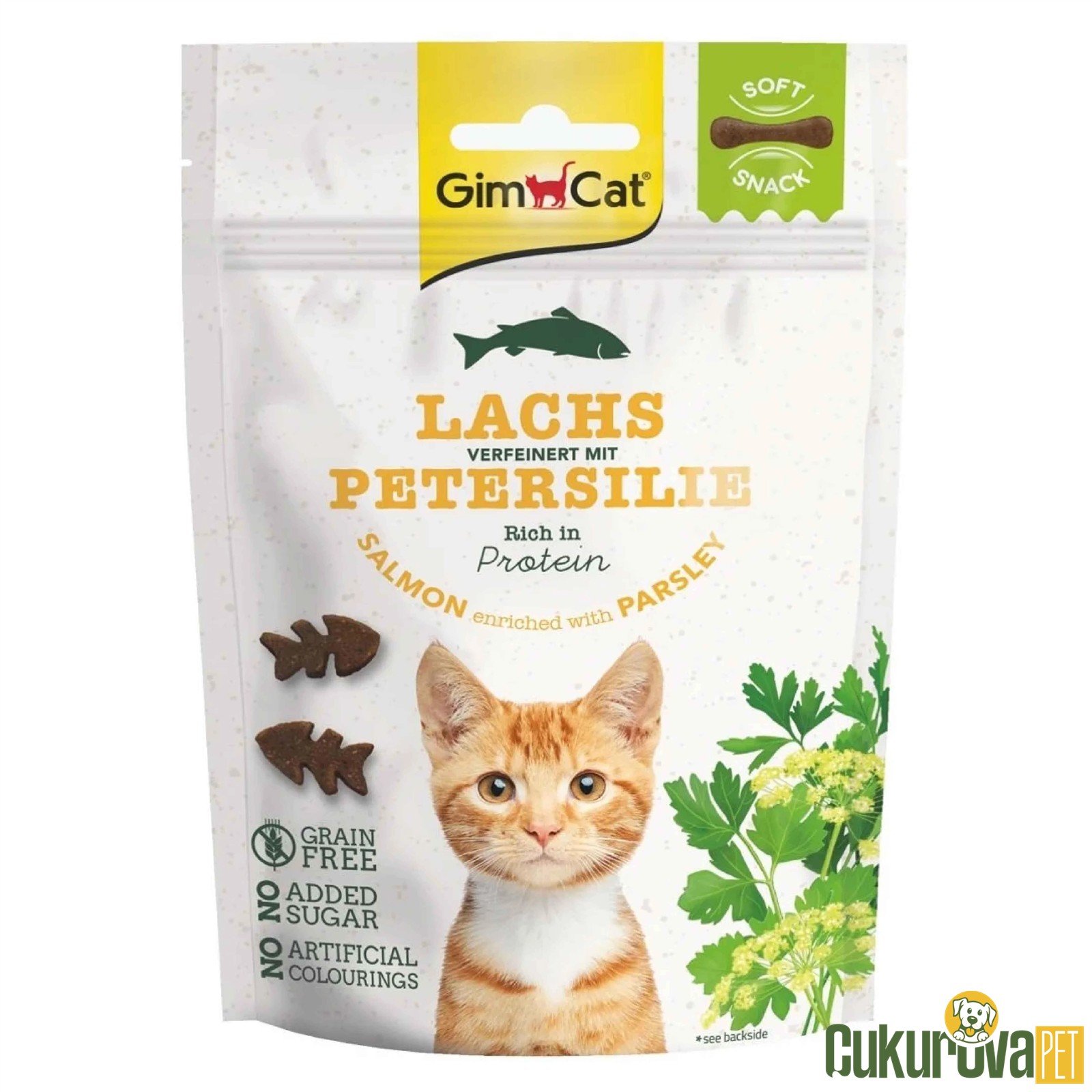 Gimcat Soft Snacks Salmon & Parsley Kedi Ödülü 60 Gr