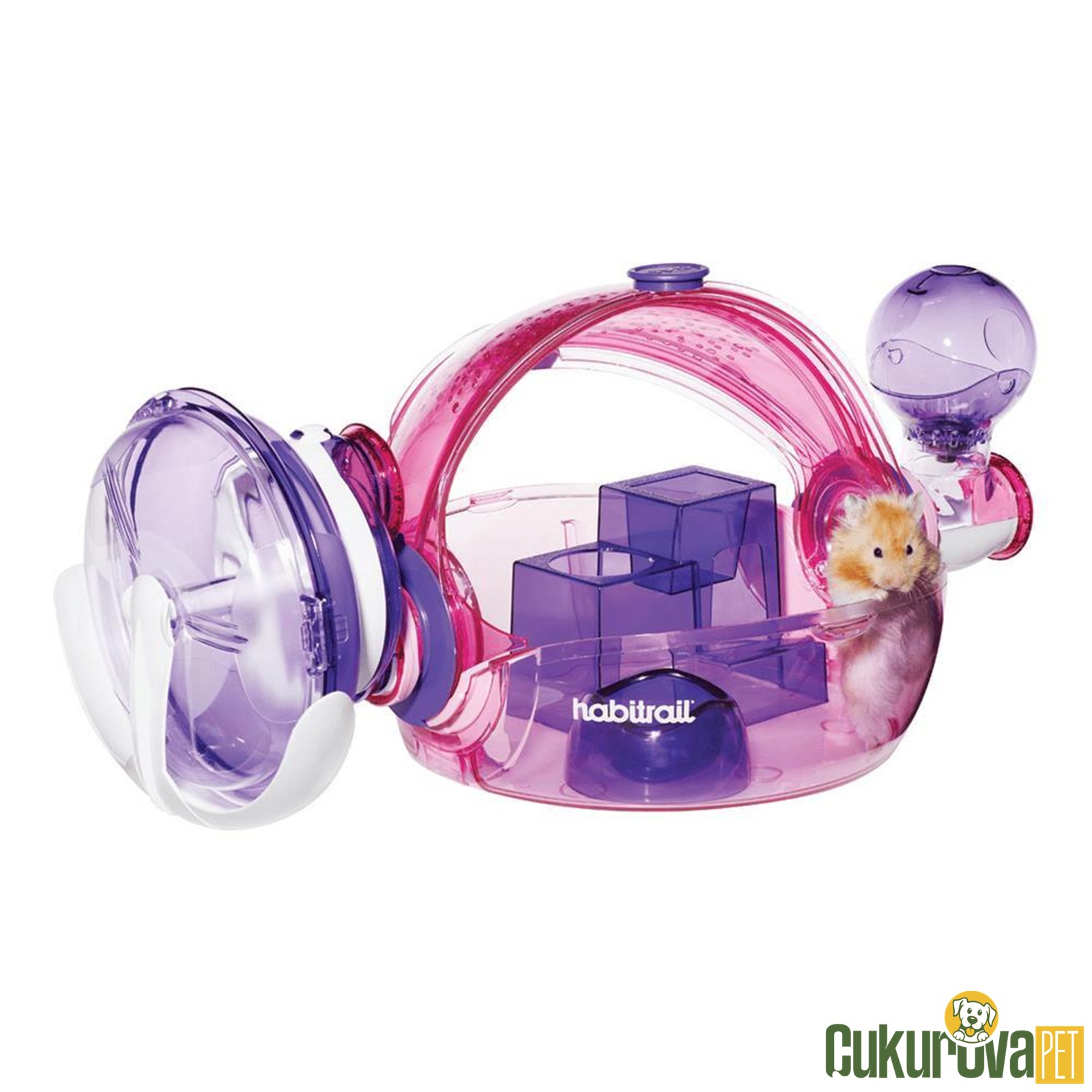 Habitrail Ovo Home Hamster Kafesi Pembe - 28 x 56 x 26 Cm
