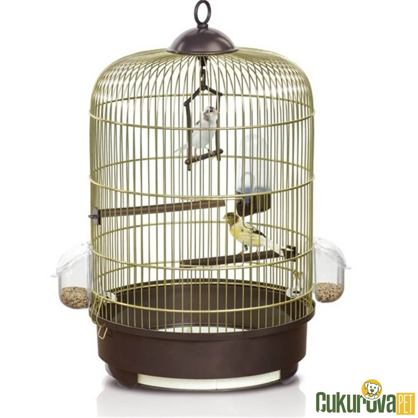 Imac Milly Pirinç Kuş Kafesi Kahverengi & Gold - 48 x 33 Cm