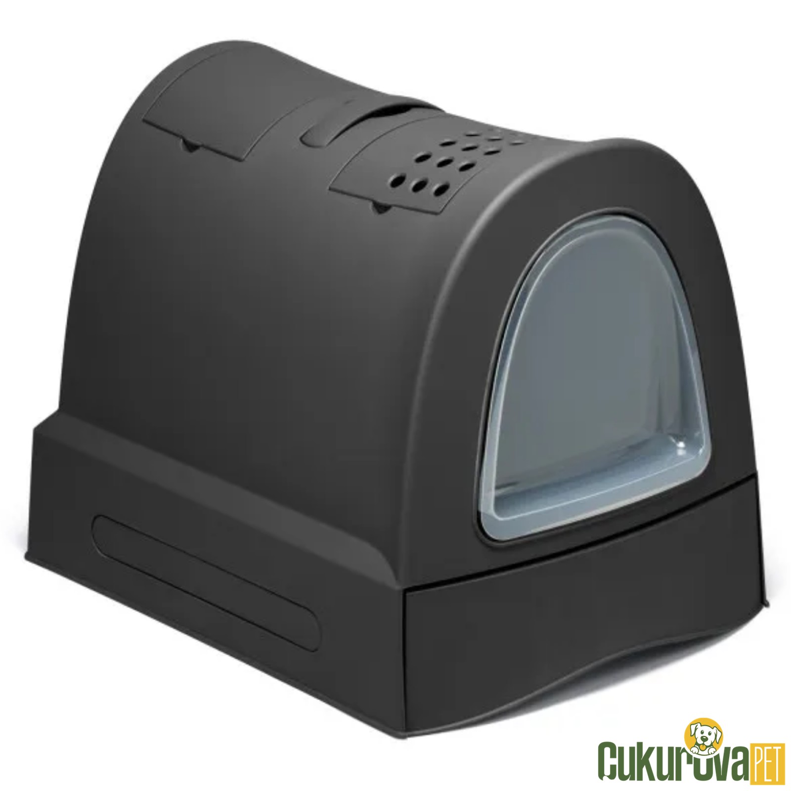 Imac Zuma Çekmeceli Kapalı Kedi Tuvaleti - Antrasit