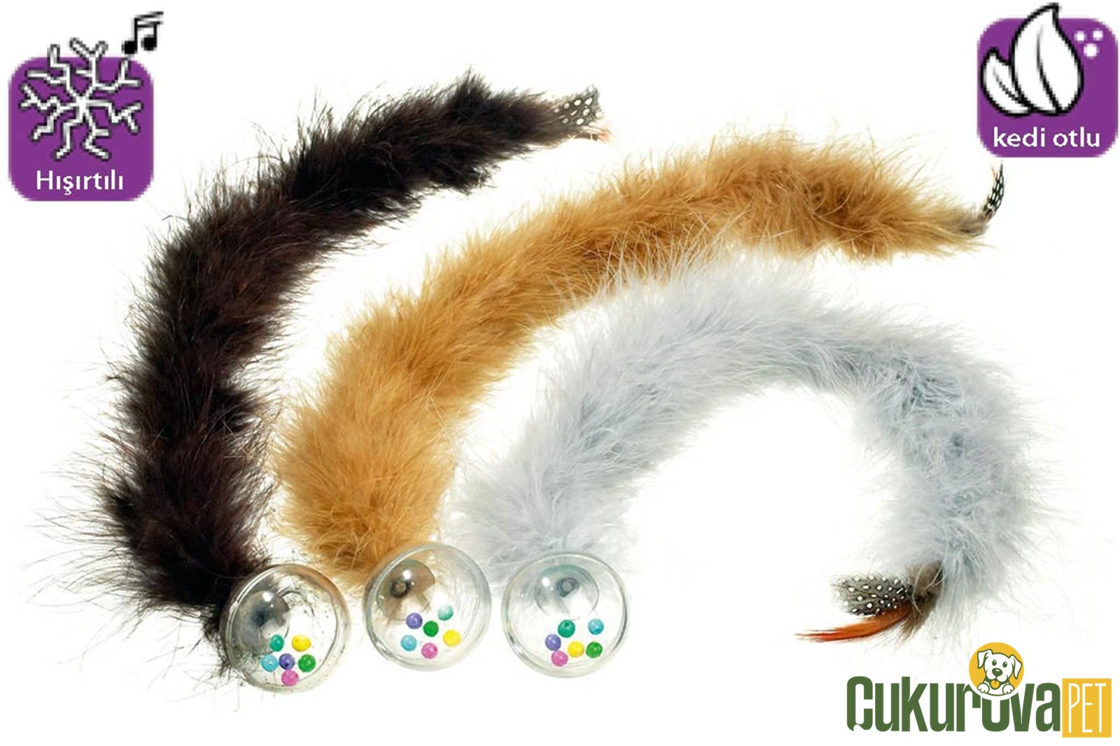 Karlie Tüylü Kuyruklu Şaşırtıcı Sesli̇ Top 45 Cm