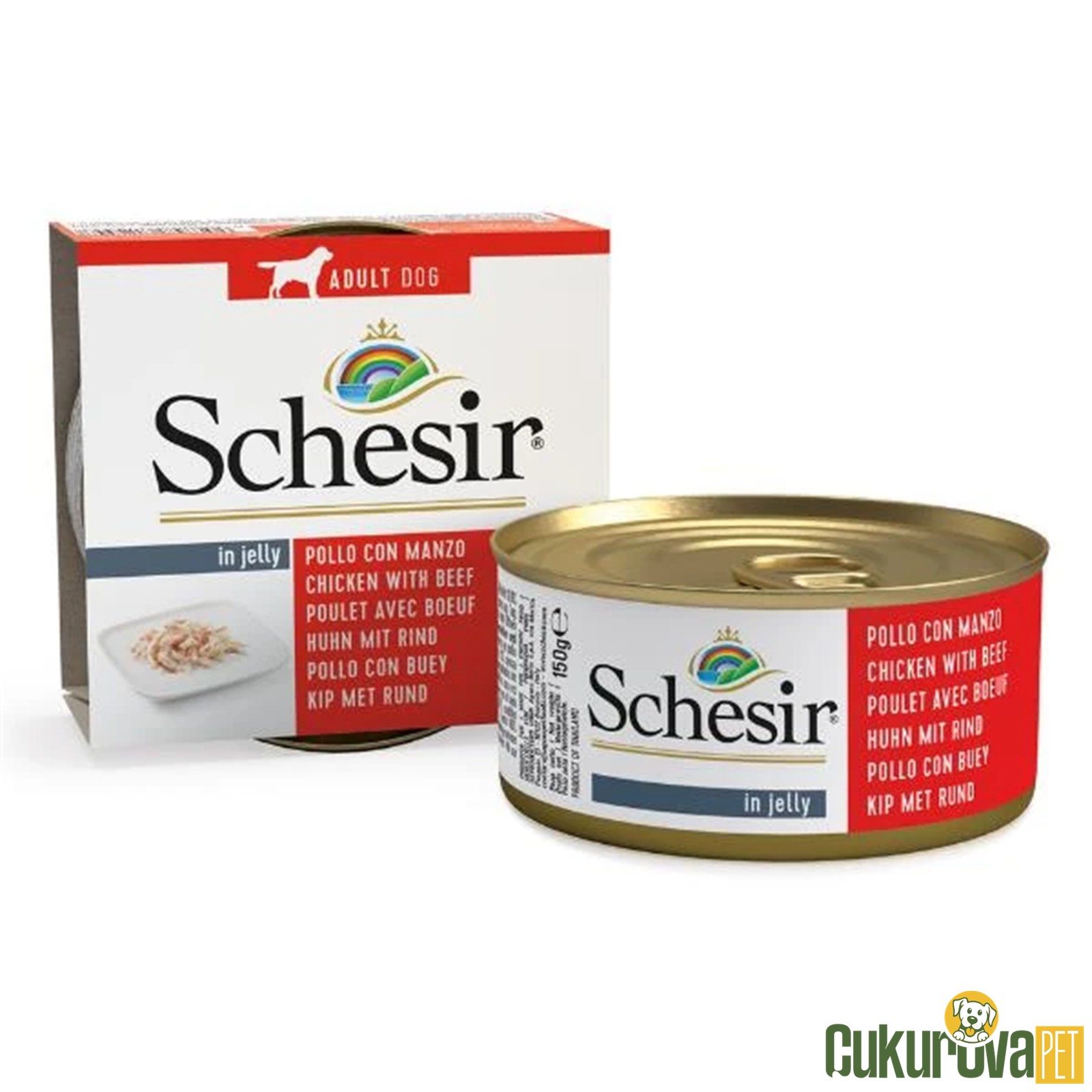 Schesir Tavuklu Ve Sığır Etli̇ Yeti̇şki̇n Köpek Konservesi̇ - 150 Gr