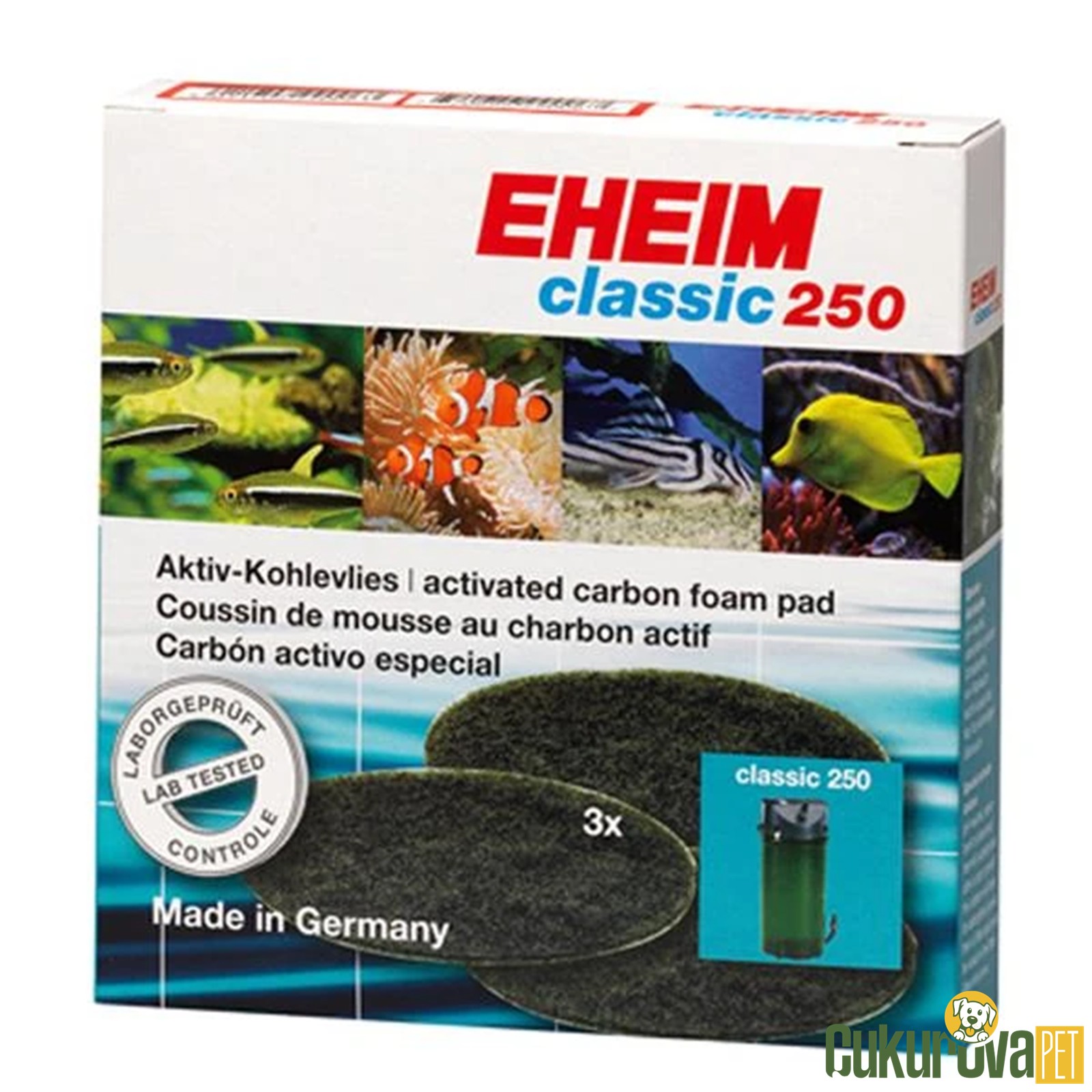 Eheim Dış Fi̇ltre Malzemesi̇ Sünger Karbonlu 3'lü