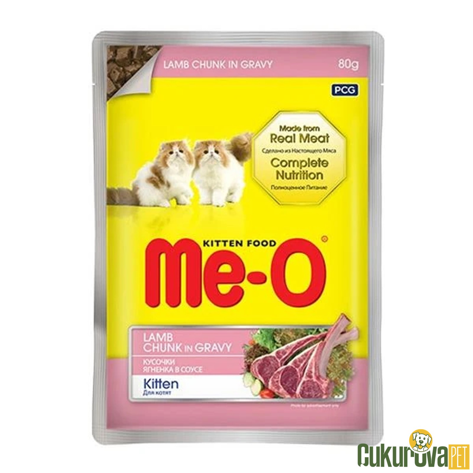 Me-O Kitten Kuzu Etli Yavru Kedi Yaş Maması 80 Gr