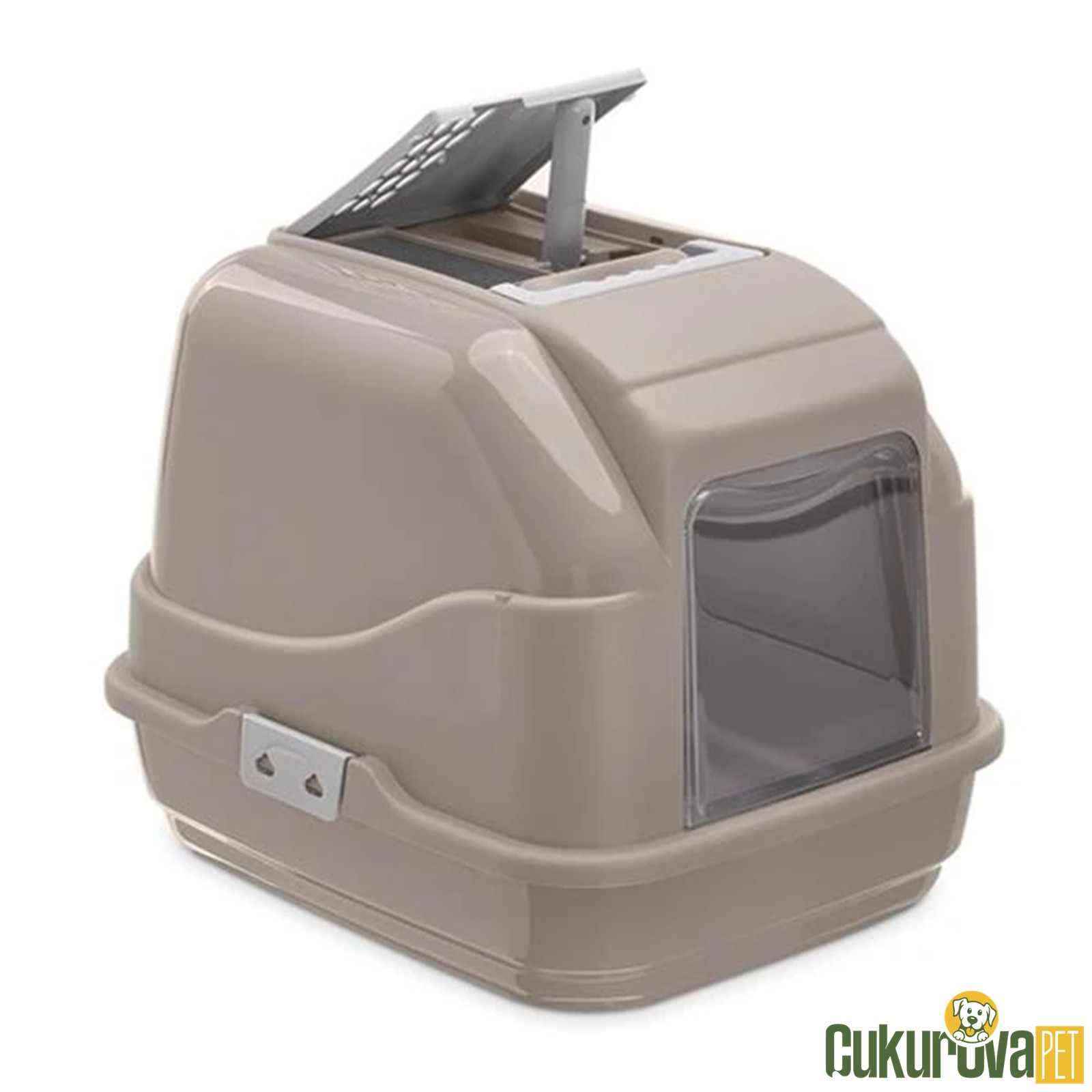 Imac Easy Cat Kapalı Kedi Tuvaleti - Gri - 50 x 40 x 40 Cm
