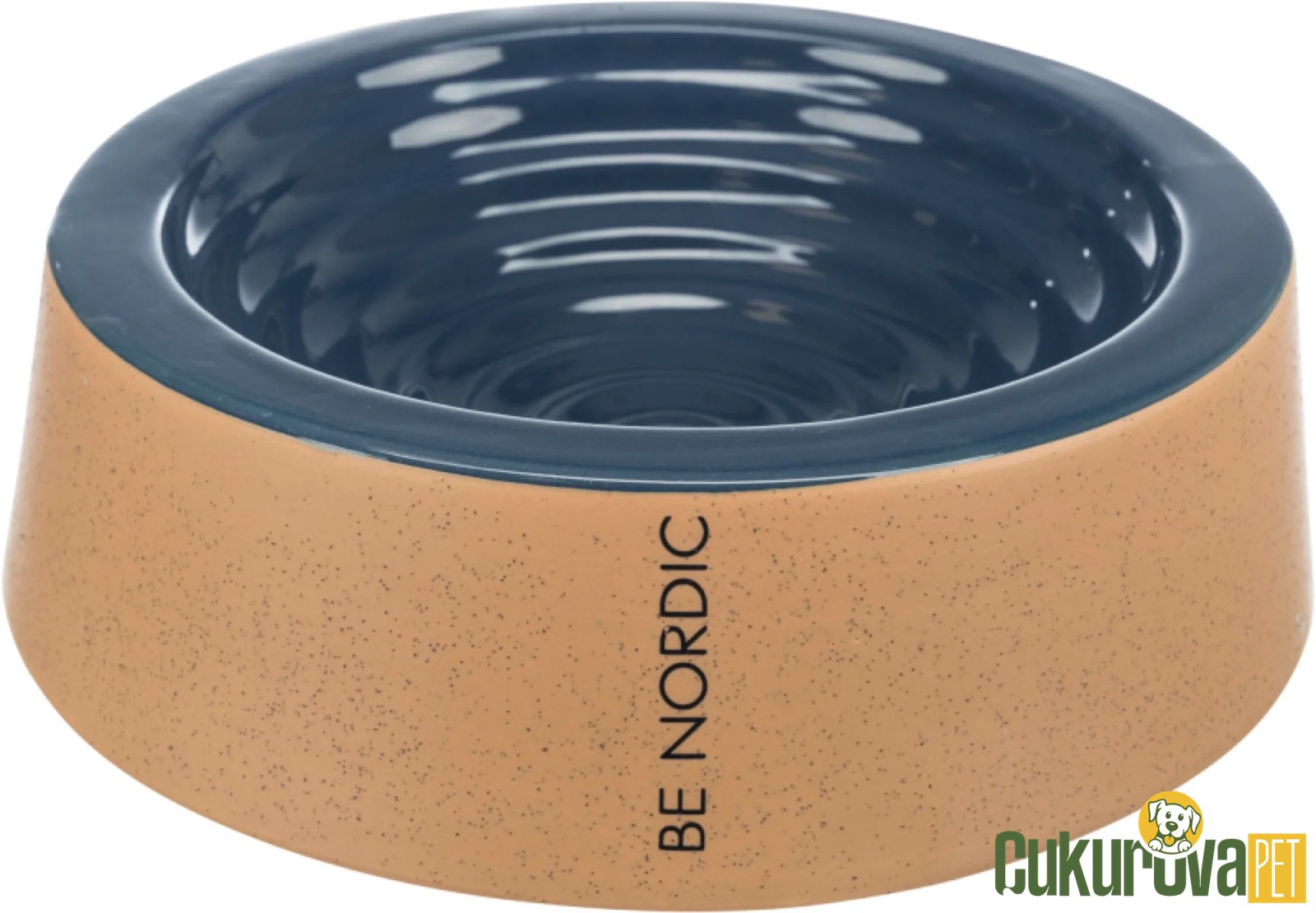 Trixie Köpek Serami̇k Mama Su Kabı 500 Ml - 20 Cm - Koyu Mavi̇ Bej