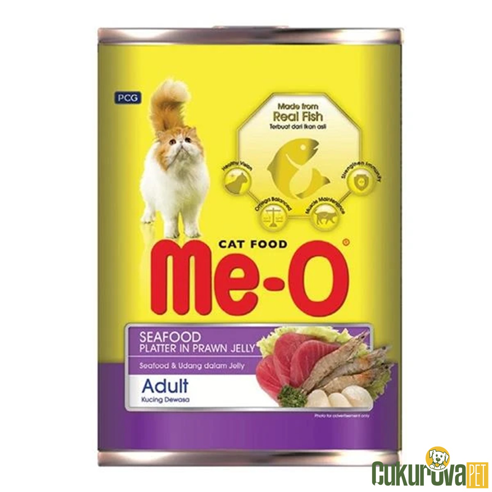 Me-O Adult In Jelly Deniz Ürünleri Yetişkin Kedi Yaş Maması 400 Gr