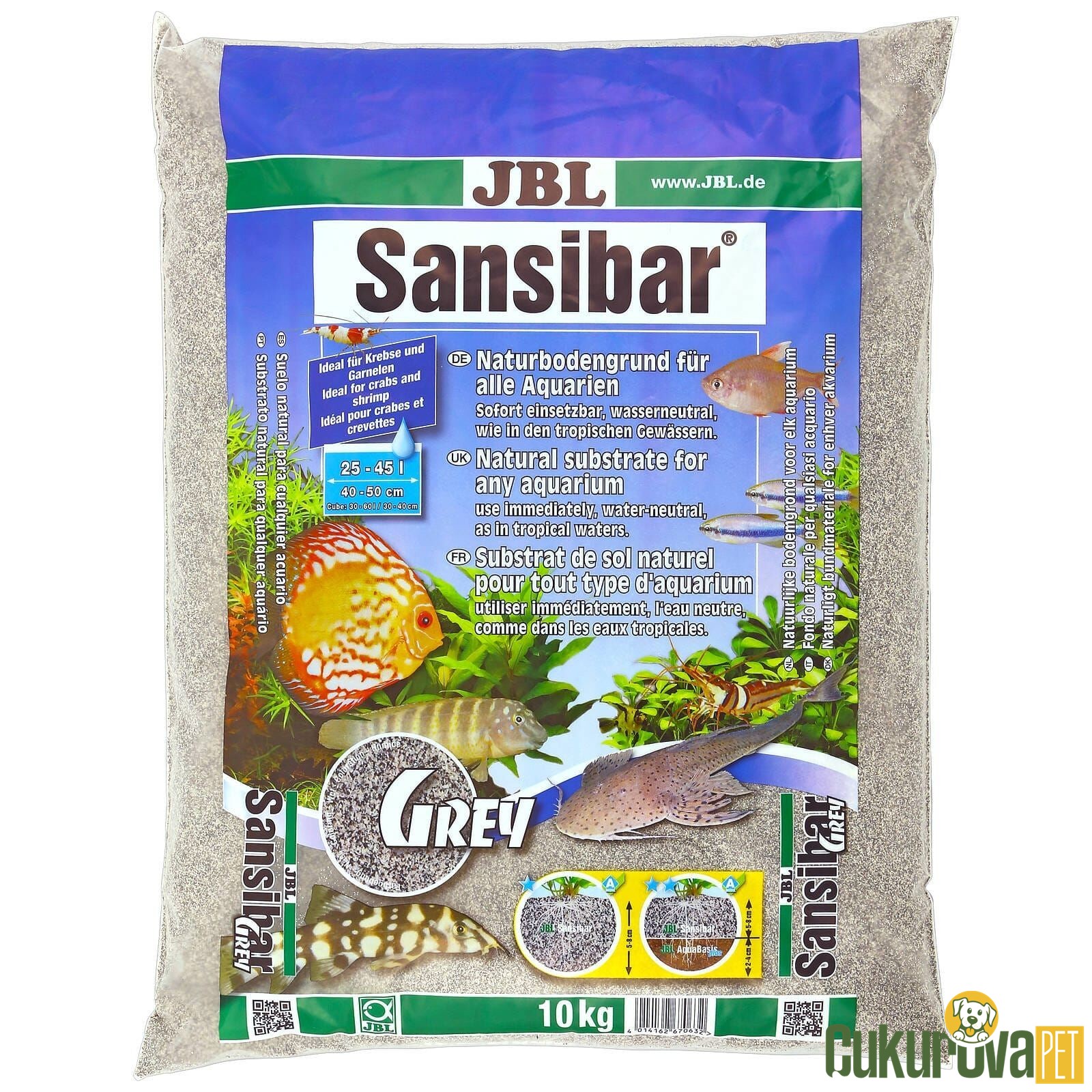 Jbl Sansibar Grey Akvaryum Kumu Gri 0.4 - 1 Mm / 10 Kg