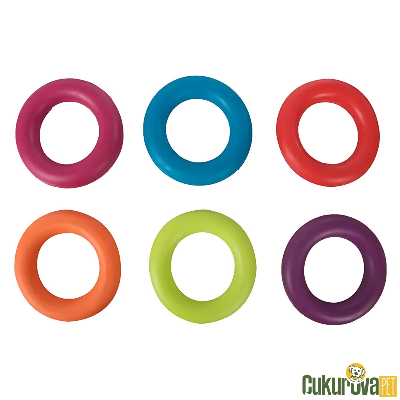 Karlie Rula Ri̇ng Çok Renkli̇ Halka Şekli̇nde Oyuncak 9 x 9 x 1.5 Cm