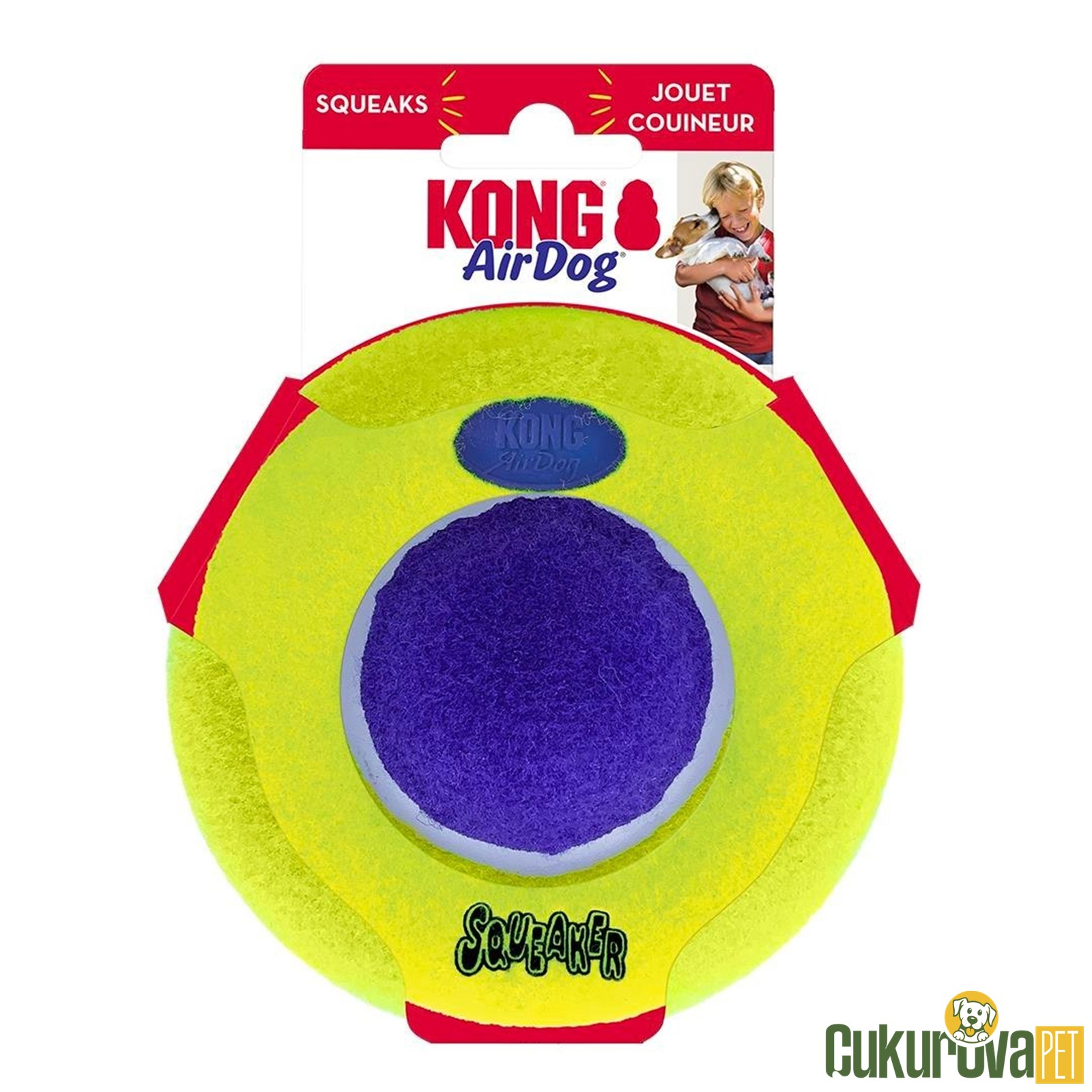 Kong Airdog Yuvarlak Şeki̇lde Sesli̇ Köpek Oyuncağı M / L