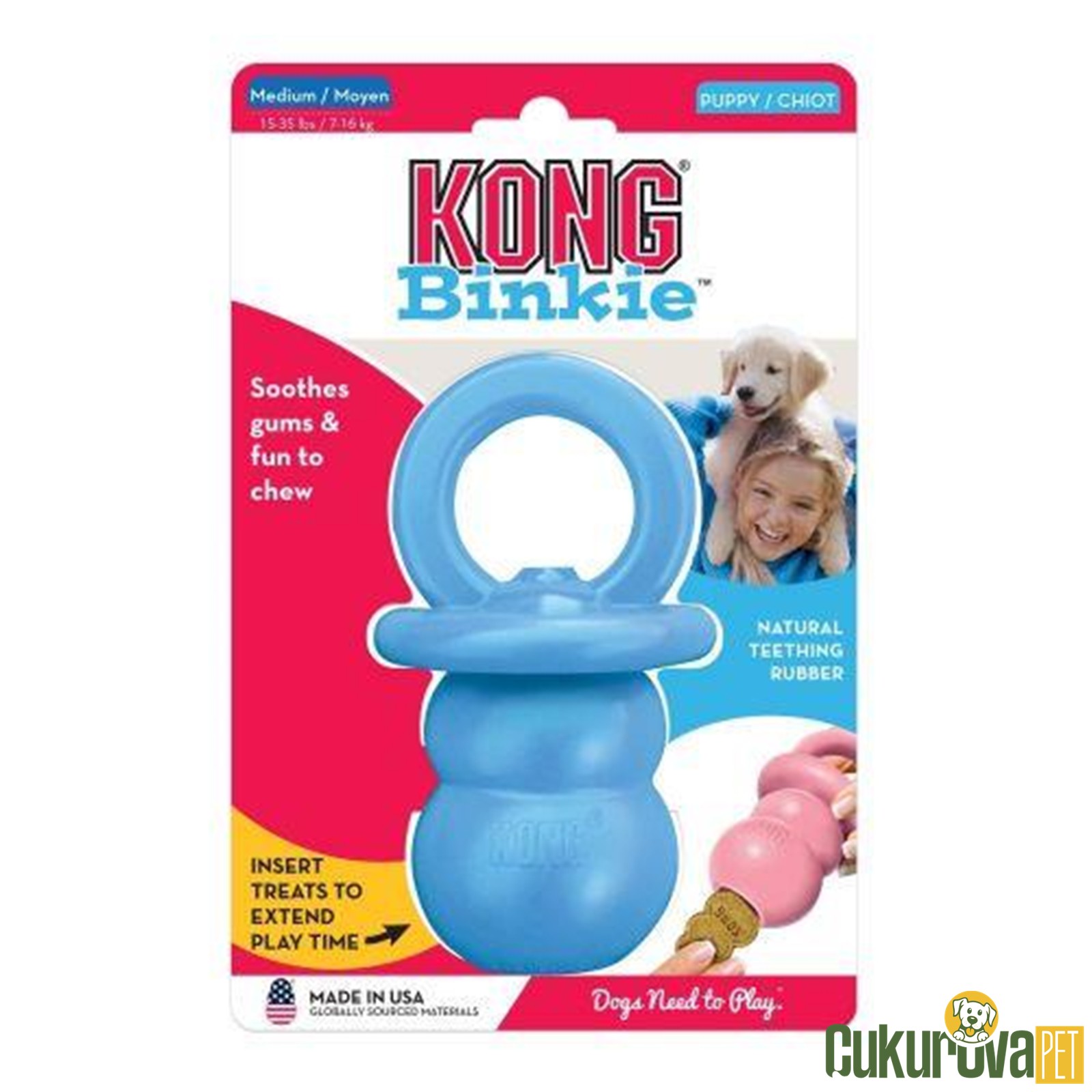 Kong Puppy Kauçuk Yavru Köpek Di̇ş Kaşıma Emzi̇ği̇ - 13 Cm - M