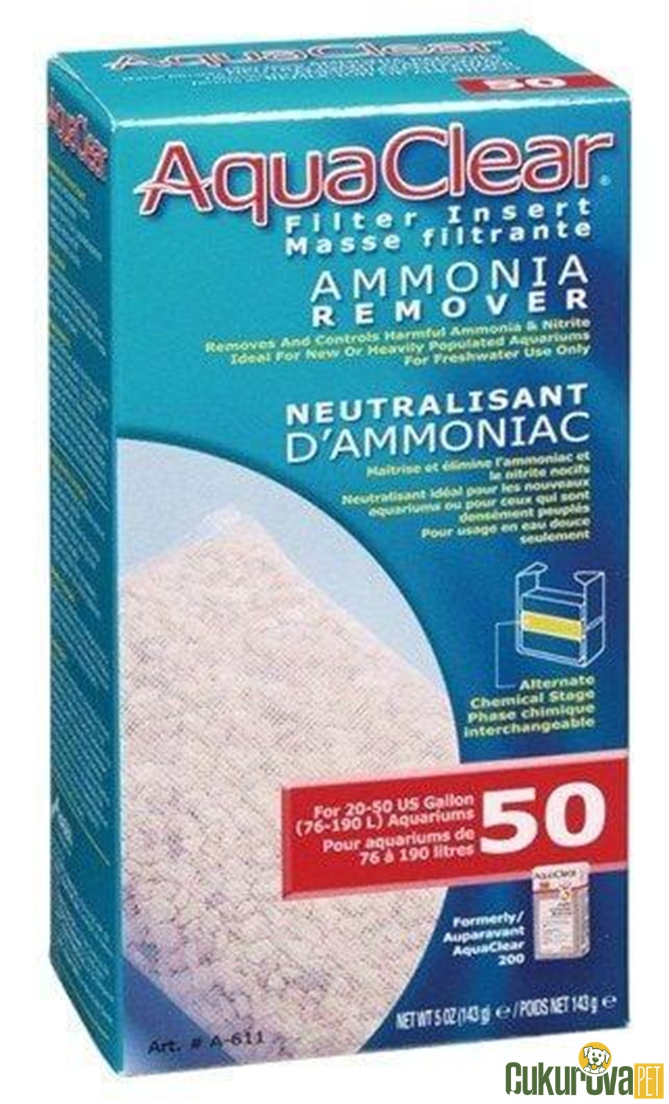 Aquaclear 50 Yedek Amonyak Gi̇deri̇ci̇ 143 Gr