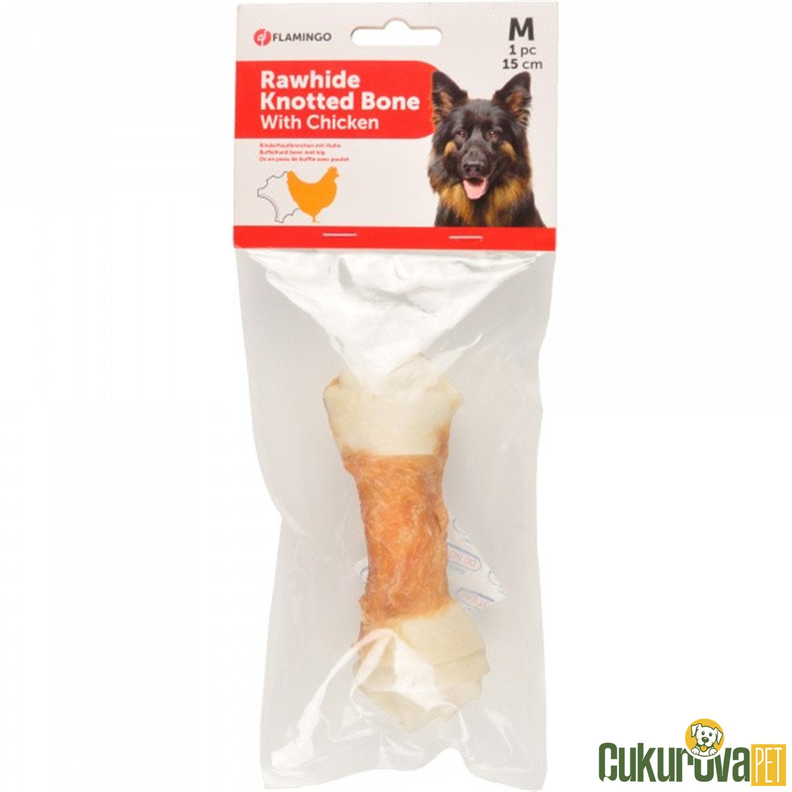 Flamingo Tavuklu Düğüm Köpek Kemi̇ği̇ 15 Cm - M