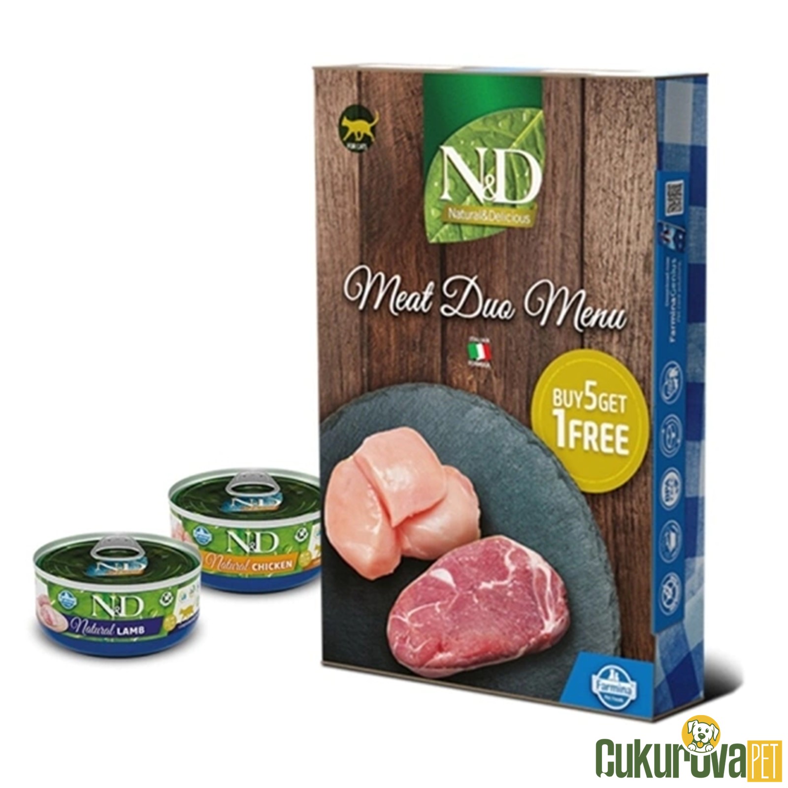 N & D Meat Duo Menu Etli Yetişkin Kedi Konservesi 70 Gr - 6 Al 5 Öde