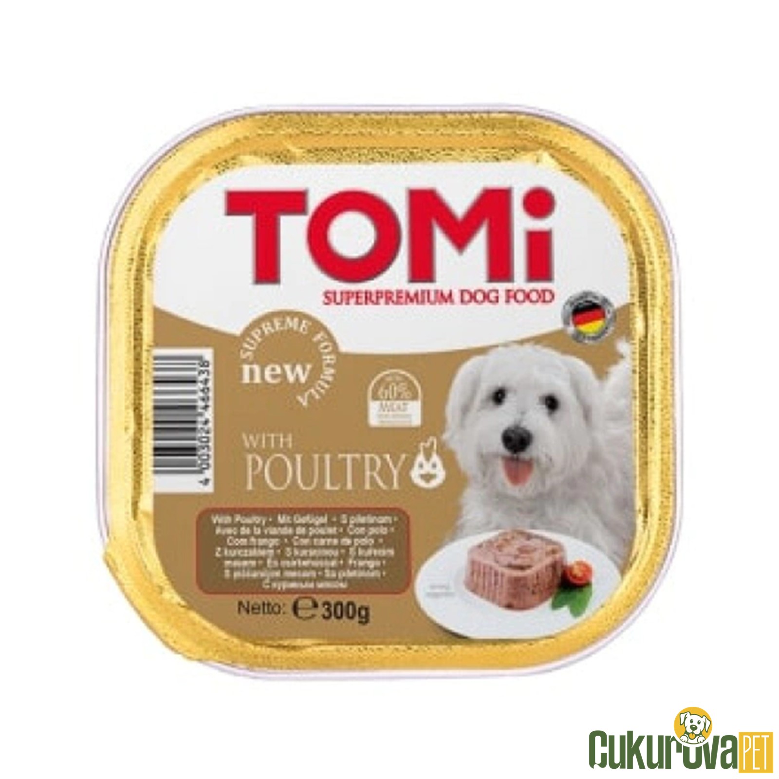 Tomi Pate Köpek Kümes Hayvanlı Alümi̇nyum Yaş Mama 300 Gr