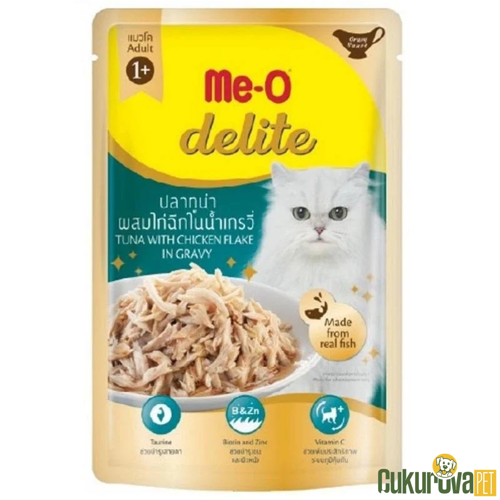 Me-O Delite Adult Ton Balığı ve Tavuklu Yetişkin Kedi Yaş Maması 70 Gr