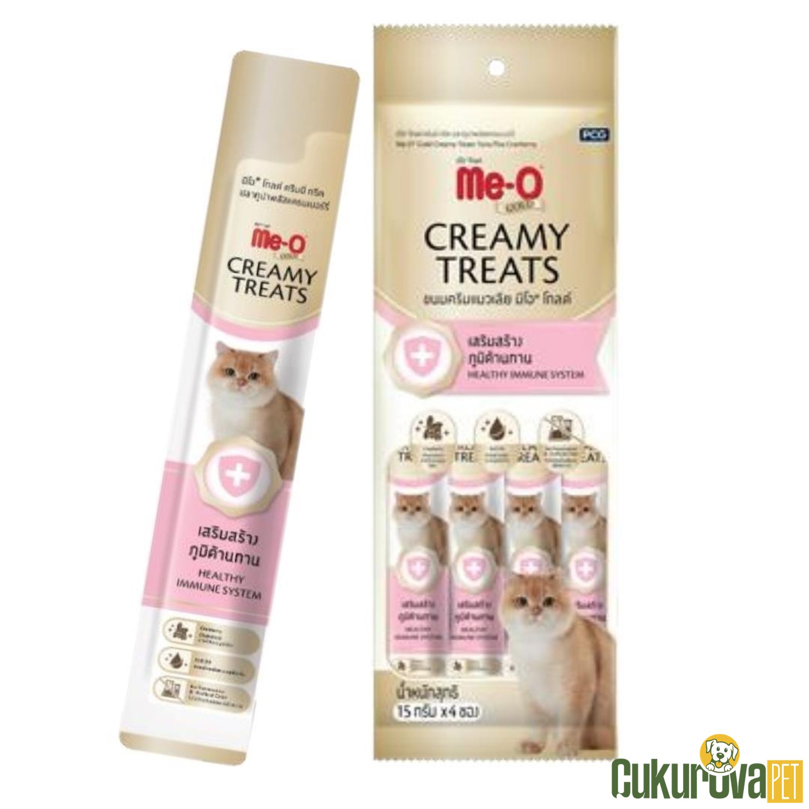 Meo Gold Creamy Ton Balığı Ve Biotin 4 x 15 Gr