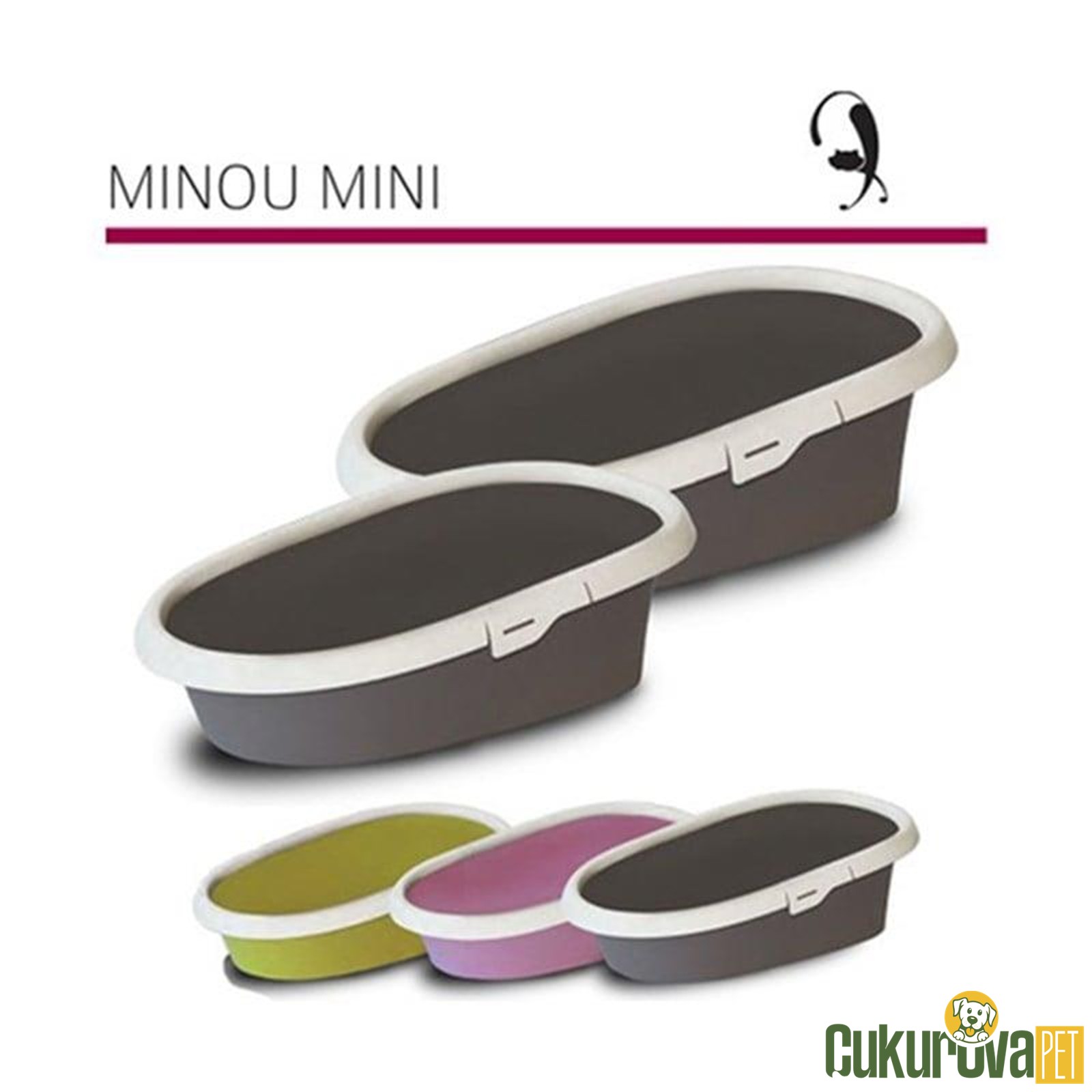 Mp Minou Mini Üstü Açık Kedi Tuvalet Kabı 43 x 30 x 14 Cm