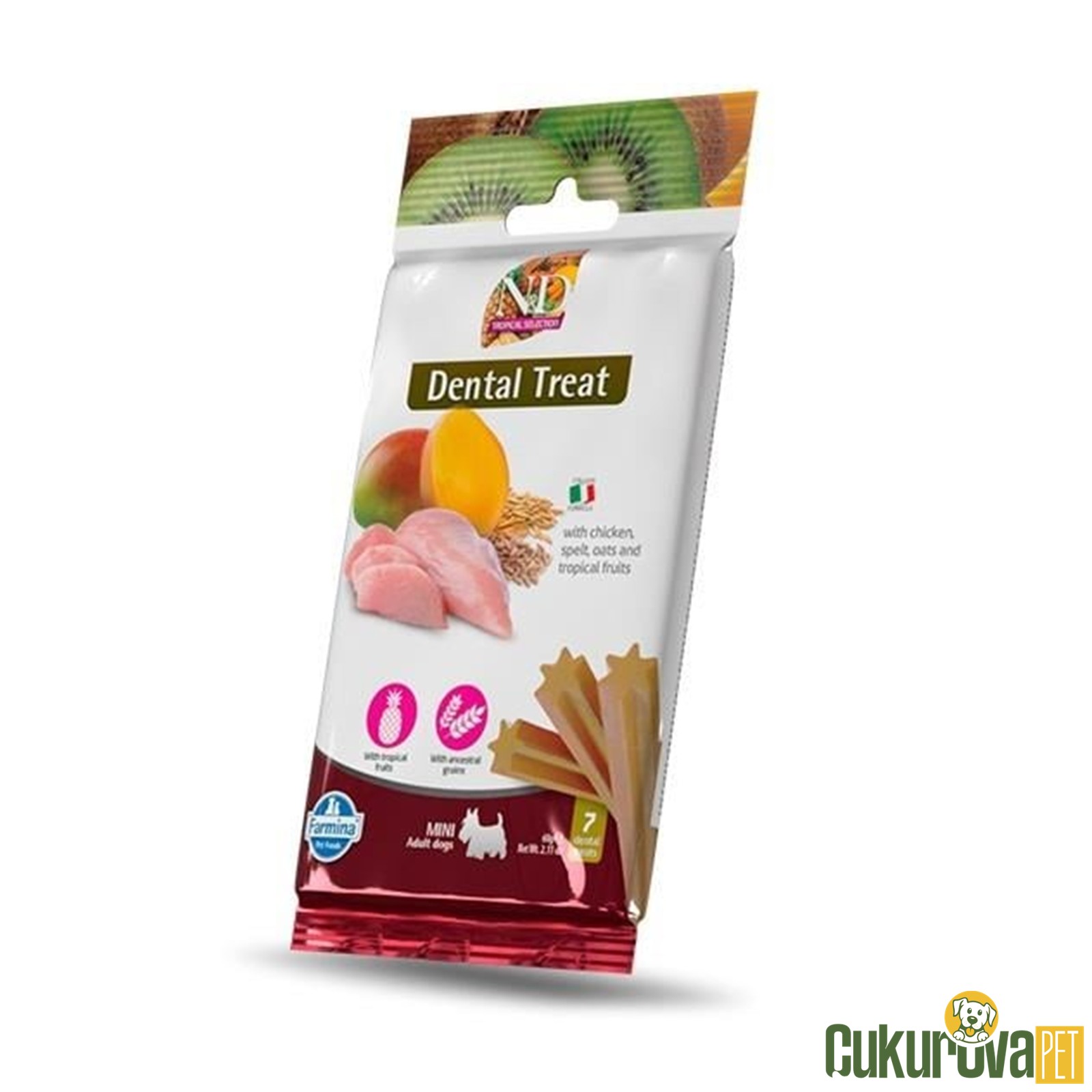 N&D Tropikal Tavuklu Mini Köpek Ödülü 7'li 60 Gr