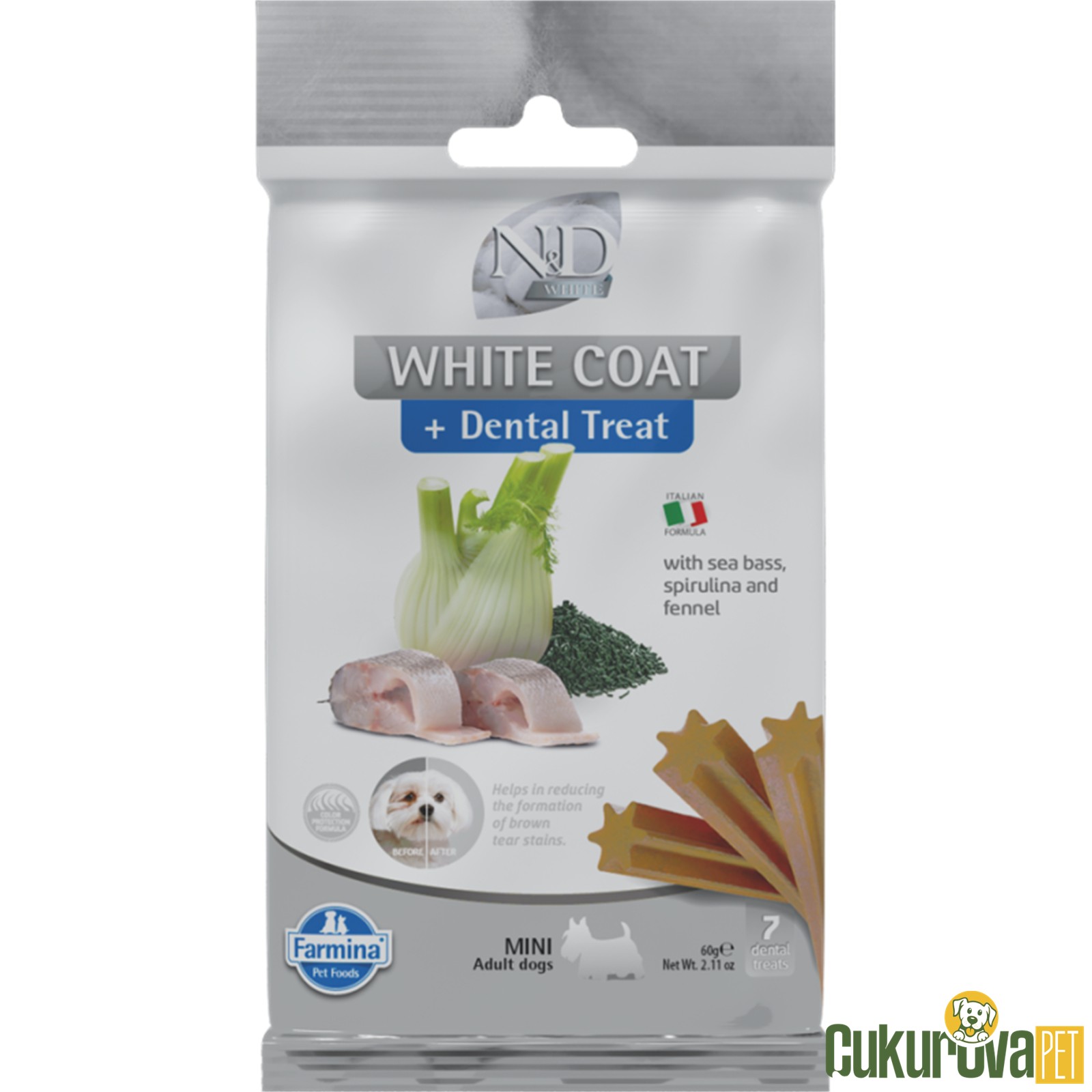 N & D Dental Treat White Coat Mini Köpek Ödülü 60 Gr