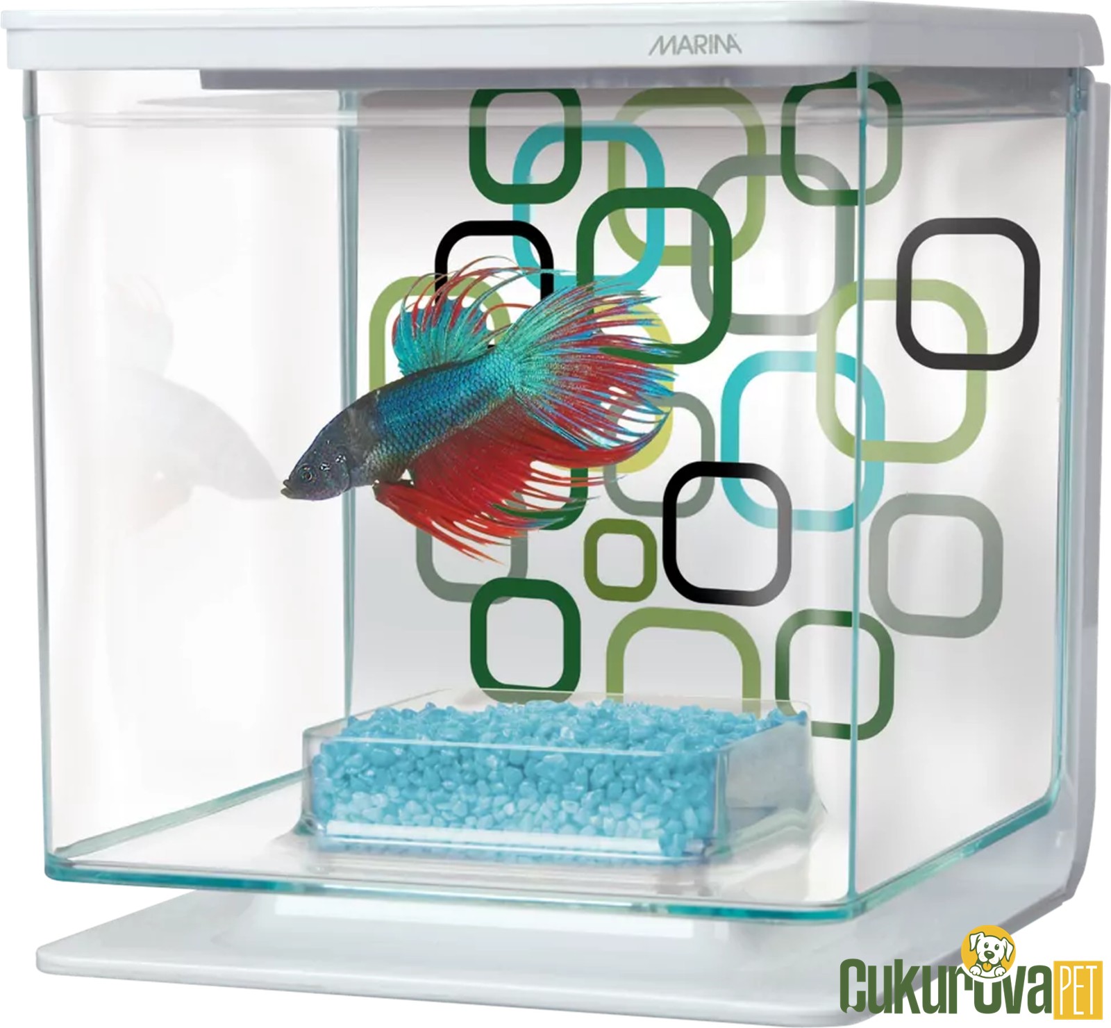 Marina Betta Başlangıç Seti Kare Desen Akvaryum 2 L