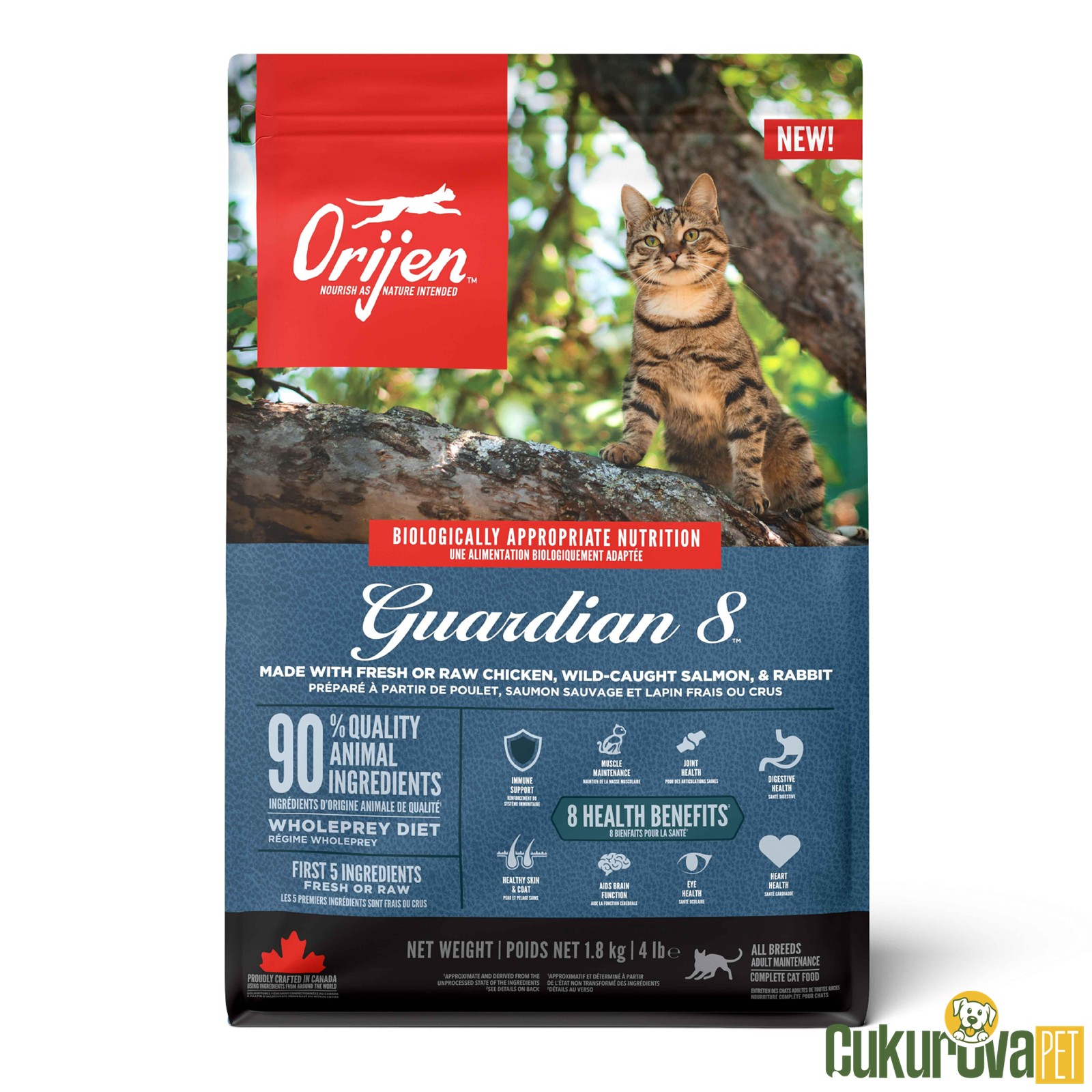 Orijen Guardian 8 Yetişkin Kedi Maması 1.8 Kg