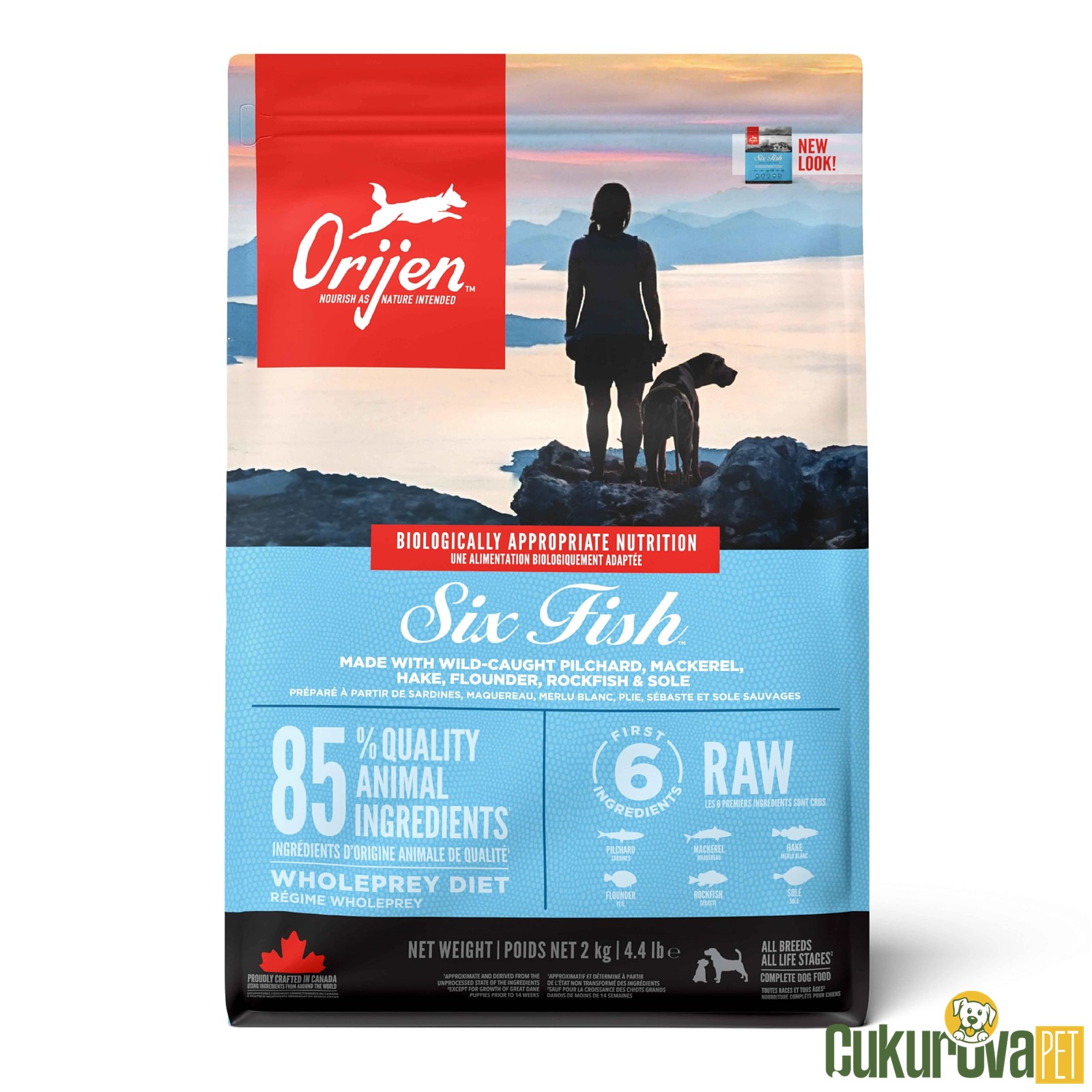 Orijen Six Fish Tüm Yaşam Evreleri İçin Köpek Maması 2 Kg