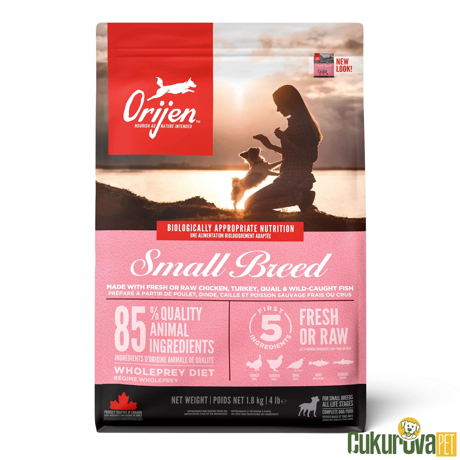 Orijen Small Breed Tüm Yaşam Evreleri İçin Köpek Maması 1.8 Kg
