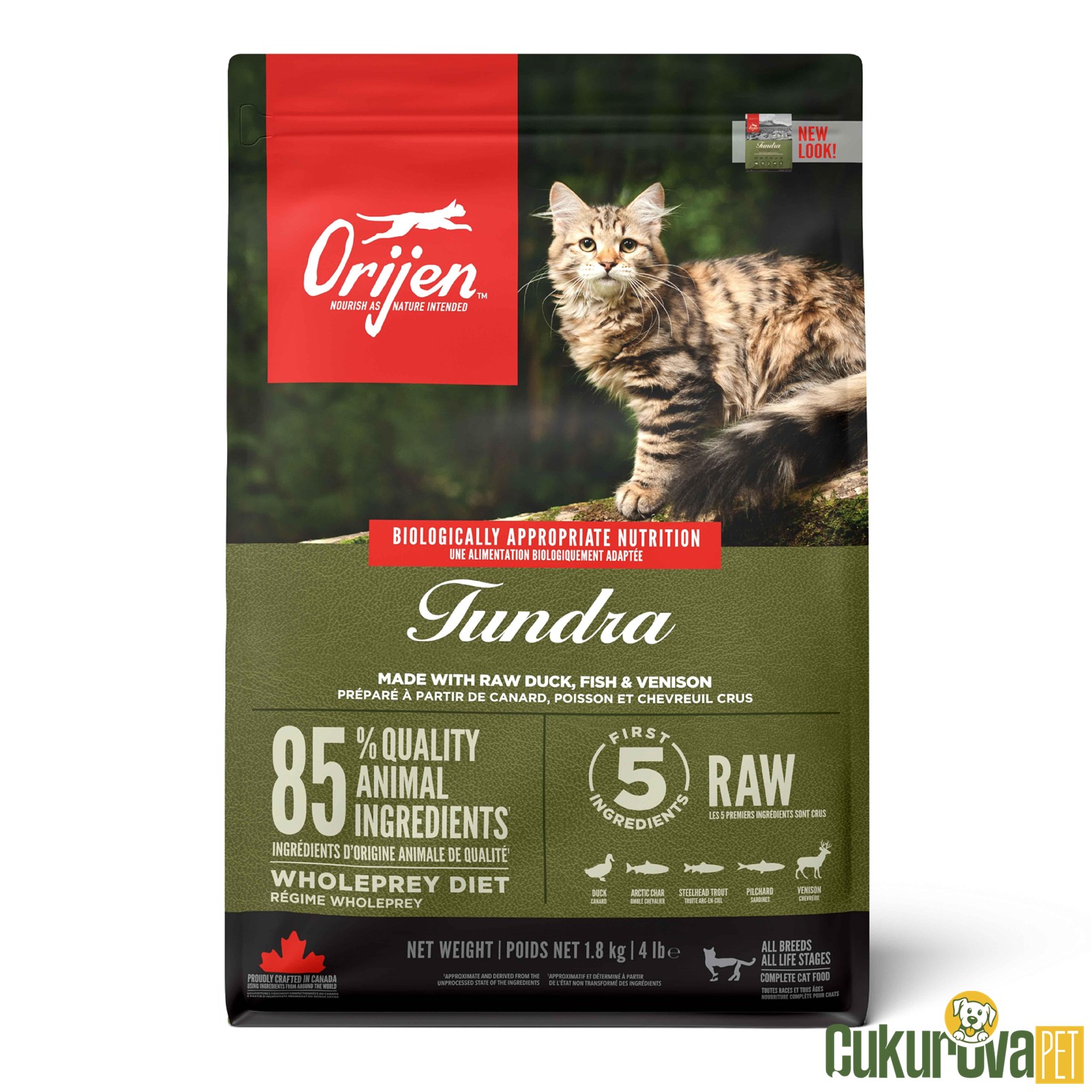 Orijen Tundra Tüm Yaşam Evreleri İçin Kedi Maması 1.8 Kg