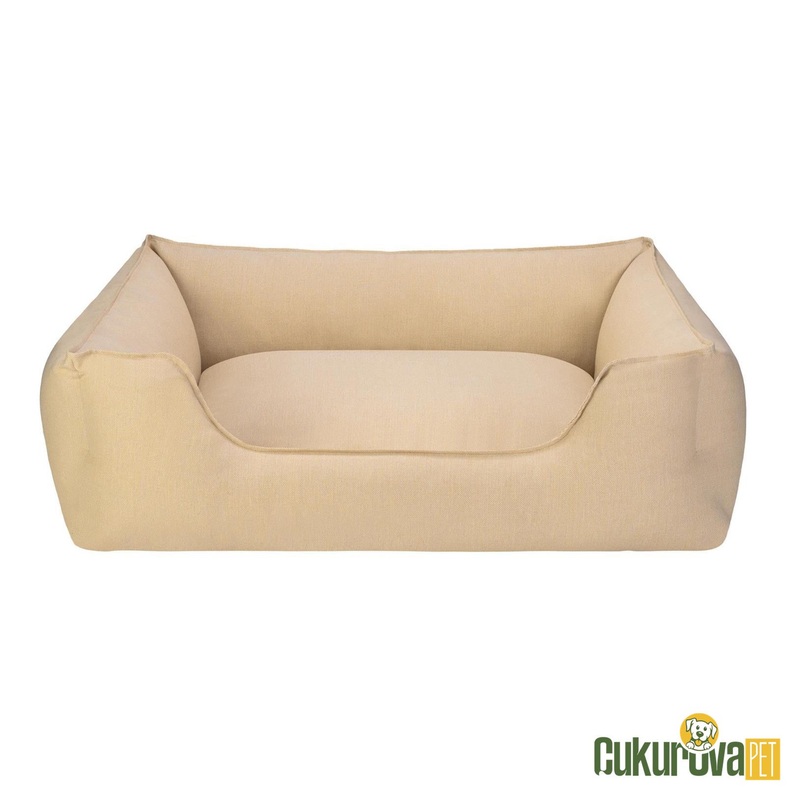 Pet Comfort Alpha Zeugma Açık Sarı Kedi̇ & Köpek Yatağı L - 105 x 85 Cm